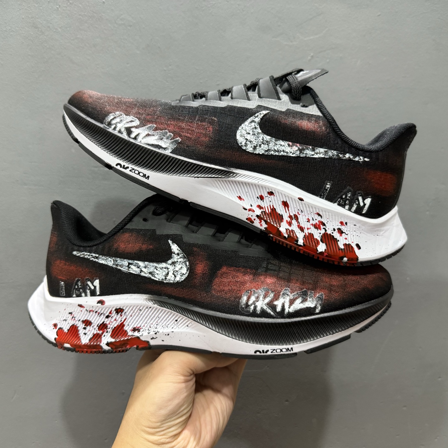 定制球鞋 Nike Pegasus 37 虐杀原形 黑色 BQ9647-002