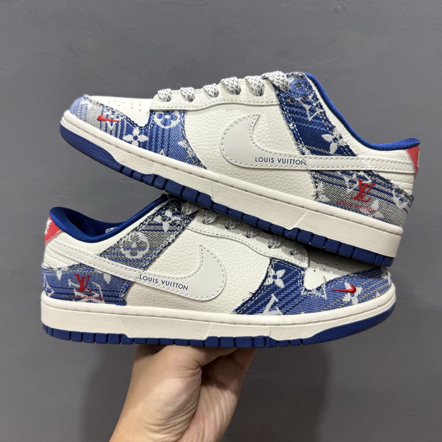 XC版Nike SB Dunk Low 联名 LV牛仔印花 周年高端定制 低帮休闲板鞋 FC1688-234