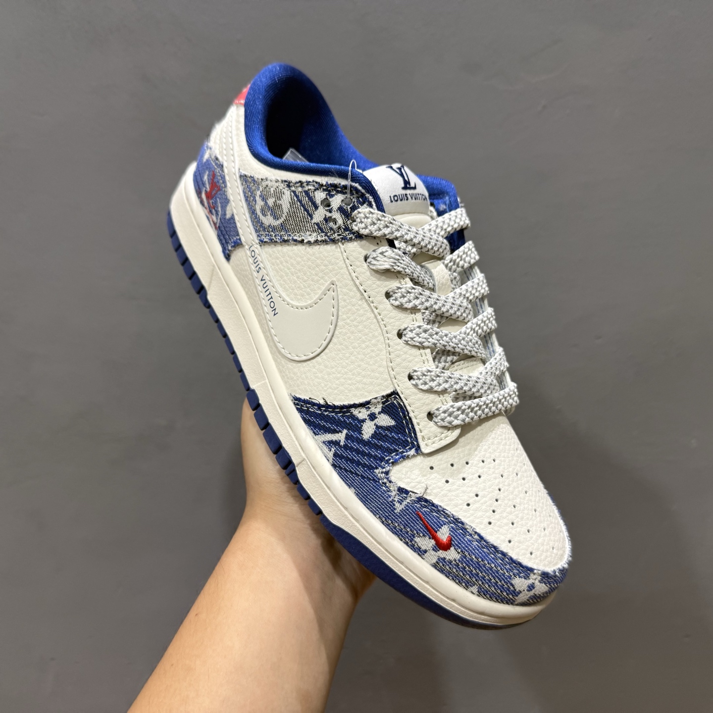 XC版Nike SB Dunk Low 联名 LV牛仔印花 周年高端定制 低帮休闲板鞋 FC1688-234