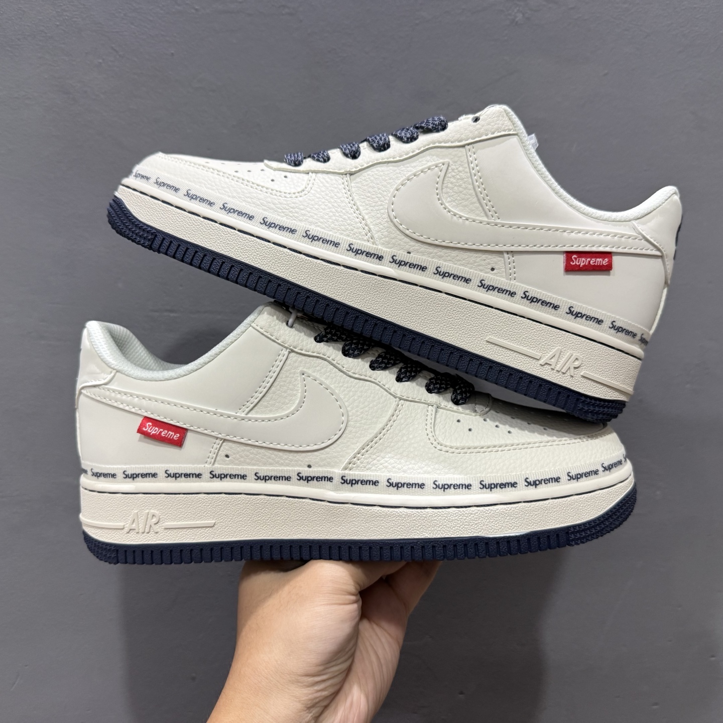 NIke Air Force 1'07 Low Supreme联名 米蓝弹幕 空军一号低帮休闲板鞋 XX3168-203