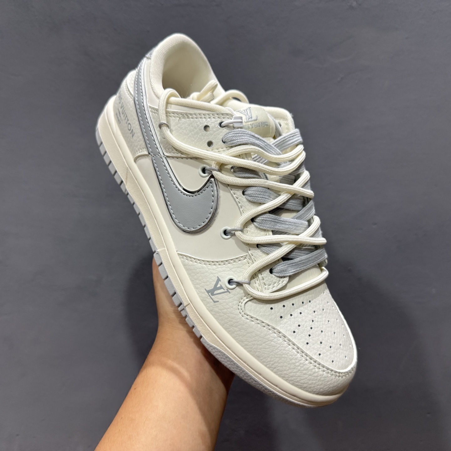 Nike SB Dunk Low LV联名 绑带灰勾 周年高端定制 低帮休闲板鞋 DM6868-092