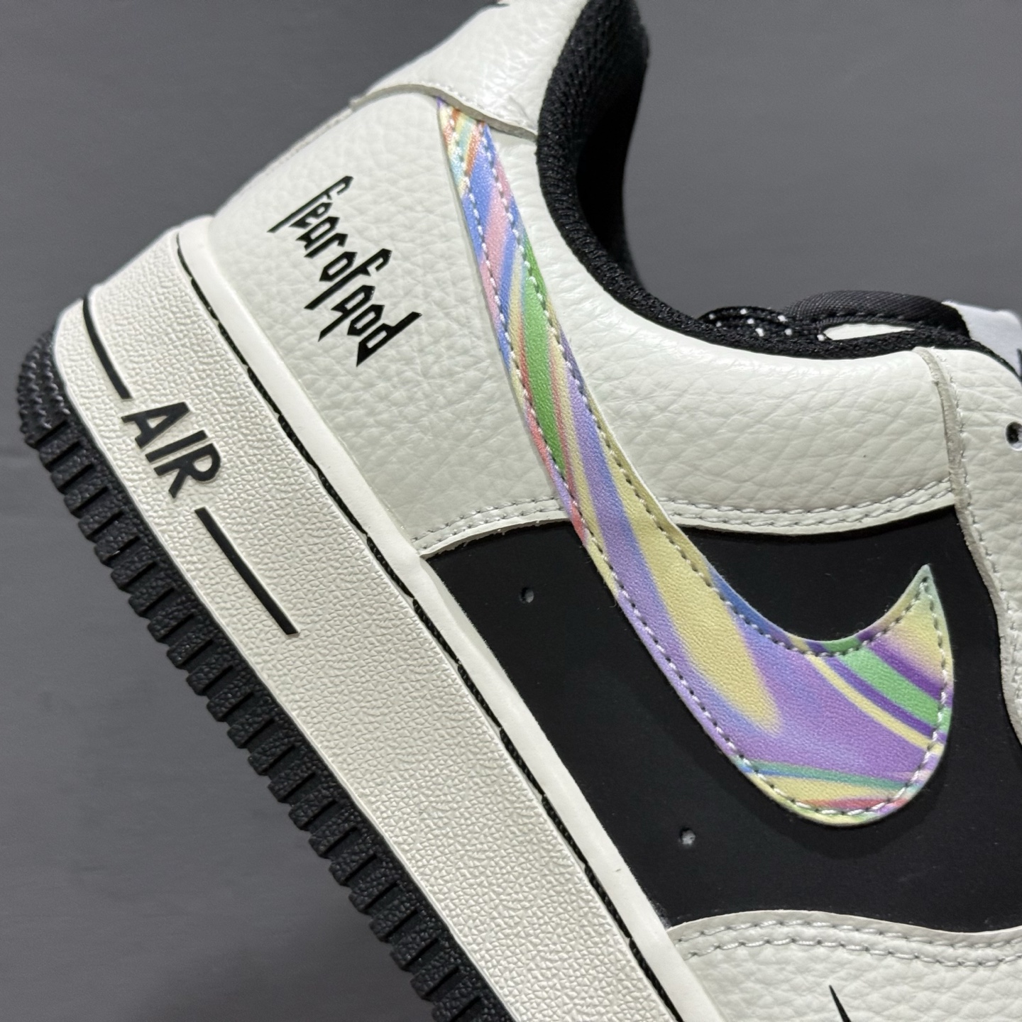 Nike Air Force 1'07 Low Fod联名 白灰七彩勾 空军一号低帮休闲板鞋 LW9279-011