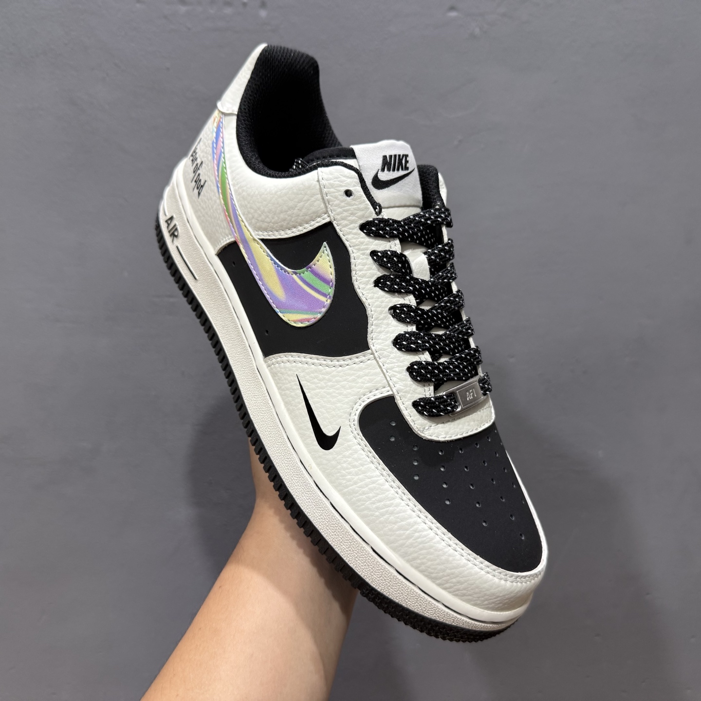 Nike Air Force 1'07 Low Fod联名 白灰七彩勾 空军一号低帮休闲板鞋 LW9279-011