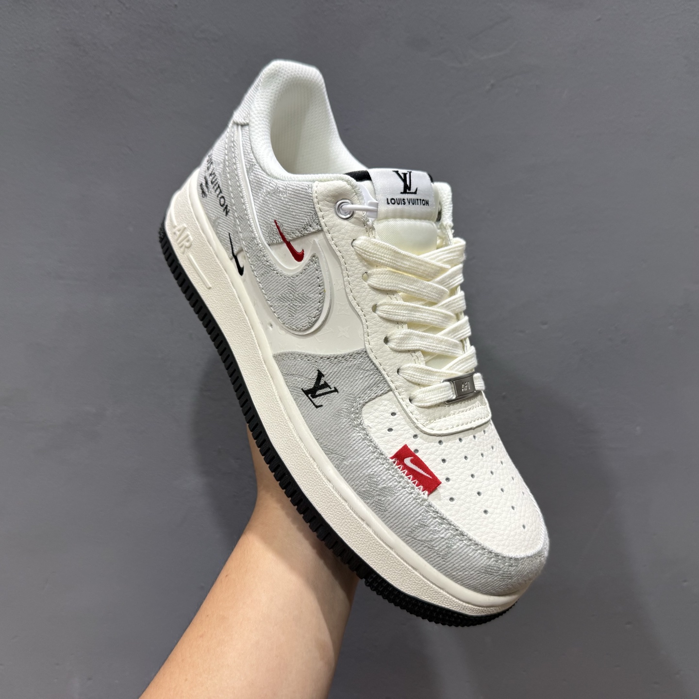 Nike Air Force 1'07 Low LV联名 灰牛仔双勾 空军一号低帮休闲板鞋 YX5066-343