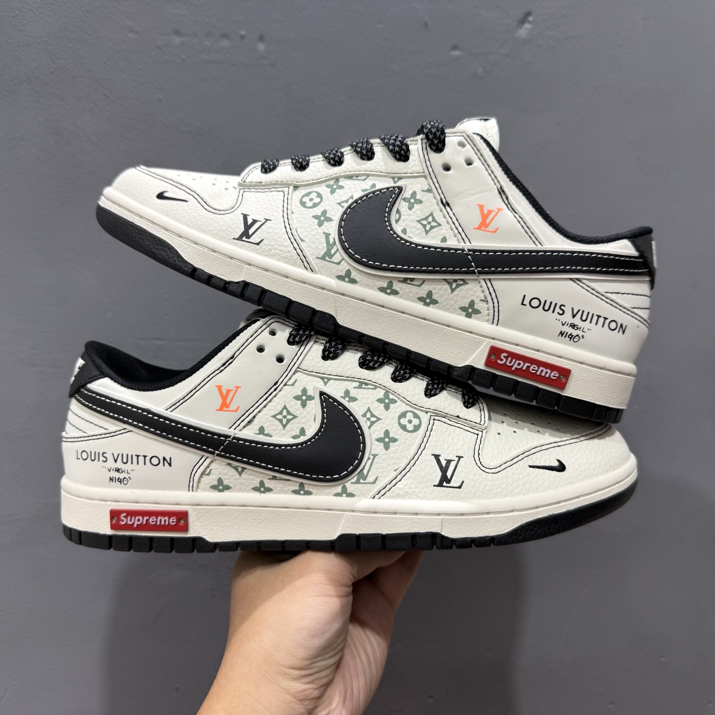 Louis Vuitton x Sup x Nike Dunk Low 黑勾 YX5066-359