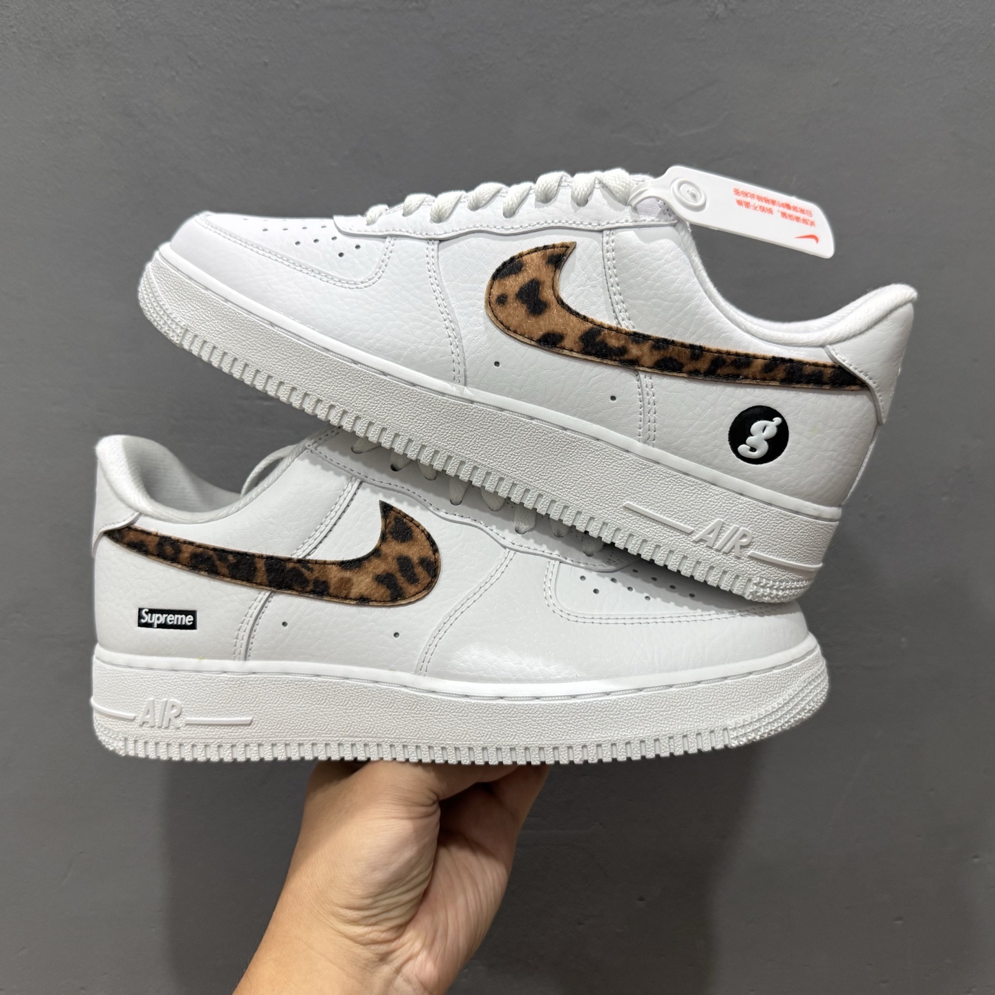220 Nike Air Force 1 Low 07 x superme 豹纹白 IM3483-100