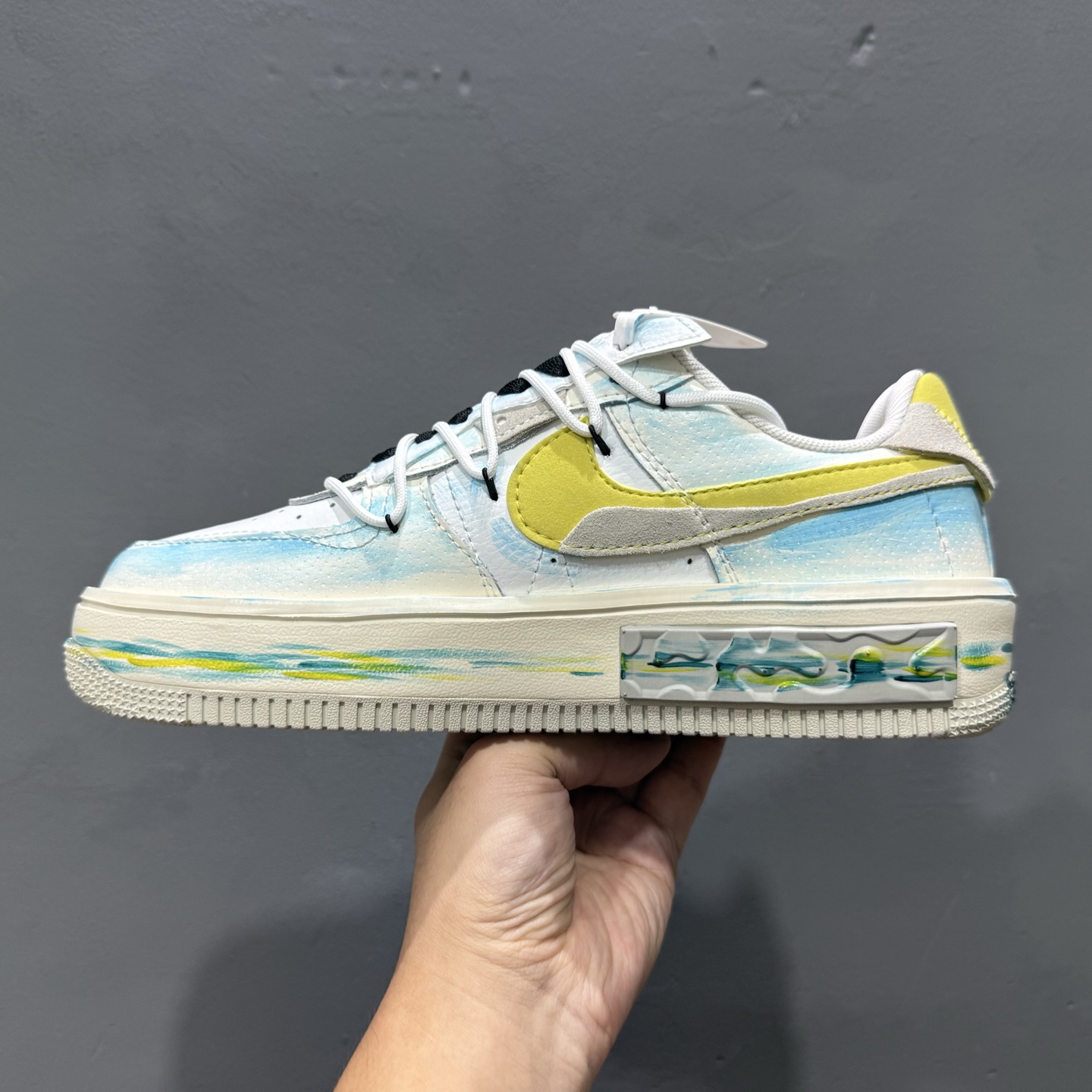 260 Nike Air Force 1'07 Low ”Y B Stars” 手绘涂鸦 黄蓝星星 空军一号低帮休闲板鞋 DV6984-011