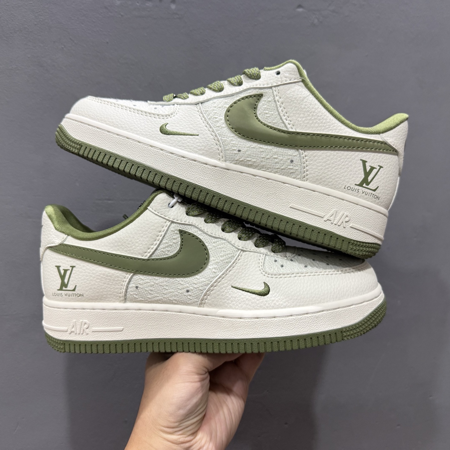 ¥260 Nike Air Force 1'07 Low LV联名 亚麻米绿勾 空军一号低帮休闲板鞋 XX3168-192-Chinese UA Cheap High Quatity Brand Clothes Bags handbags Sneakers wholesale wholesaler seller from China Factory suppliers Fashion Clothing Shoes best Quality Beautiful Price ¥260 Nike Air Force 1'07 Low LV联名 亚麻米绿勾 空军一号低帮休闲板鞋 XX3168-192