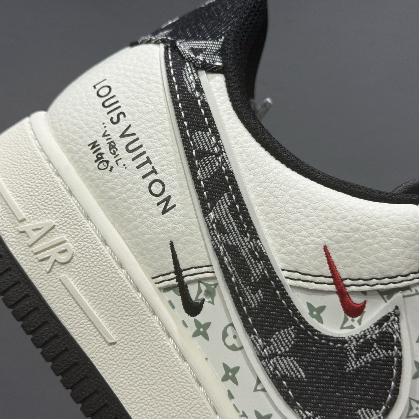 ¥260 Nike Air Force 1'07 Low LV联名 双拼黑牛仔 空军一号低帮休闲板鞋 YX5066-341-Chinese UA Cheap High Quatity Brand Clothes Bags handbags Sneakers wholesale wholesaler seller from China Factory suppliers Fashion Clothing Shoes best Quality Beautiful Price ¥260 Nike Air Force 1'07 Low LV联名 双拼黑牛仔 空军一号低帮休闲板鞋 YX5066-341