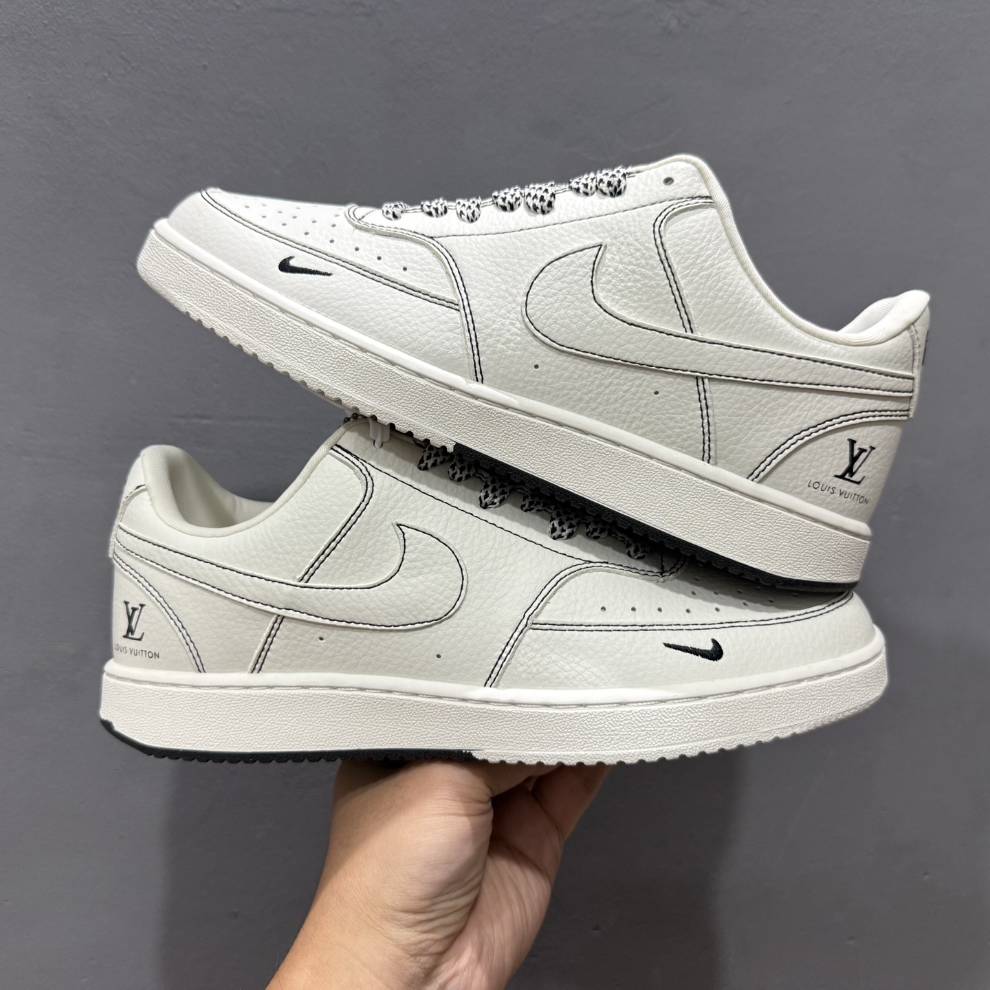 260 Nike Air Force 1'07 LV 联名 米白黑 CS5288-016