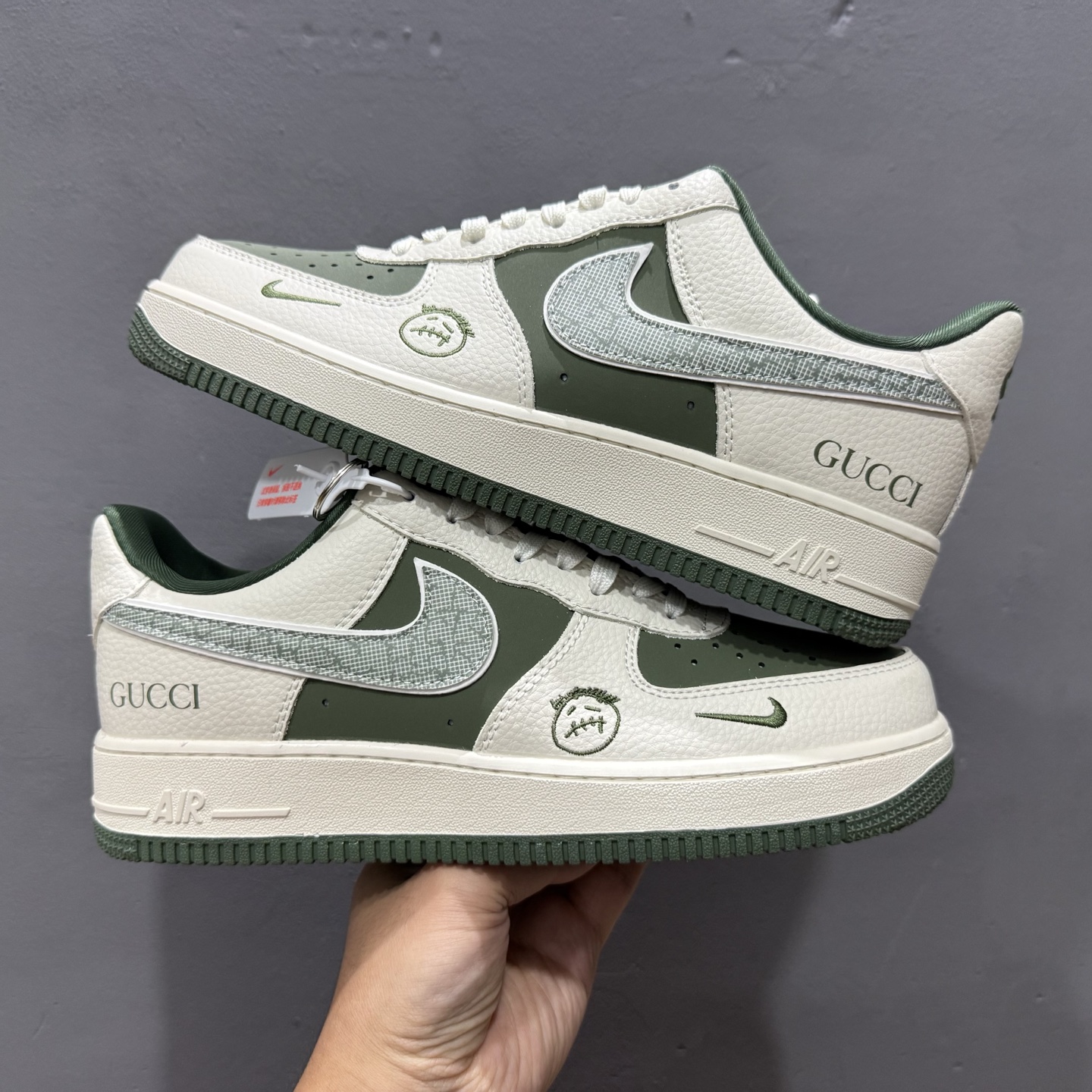 260 Nike Air Force 1'07 GUCCI 联名 白绿 KK1988-095