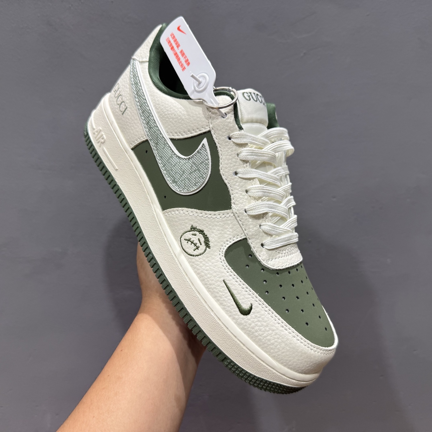 260 Nike Air Force 1'07 GUCCI 联名 白绿 KK1988-095