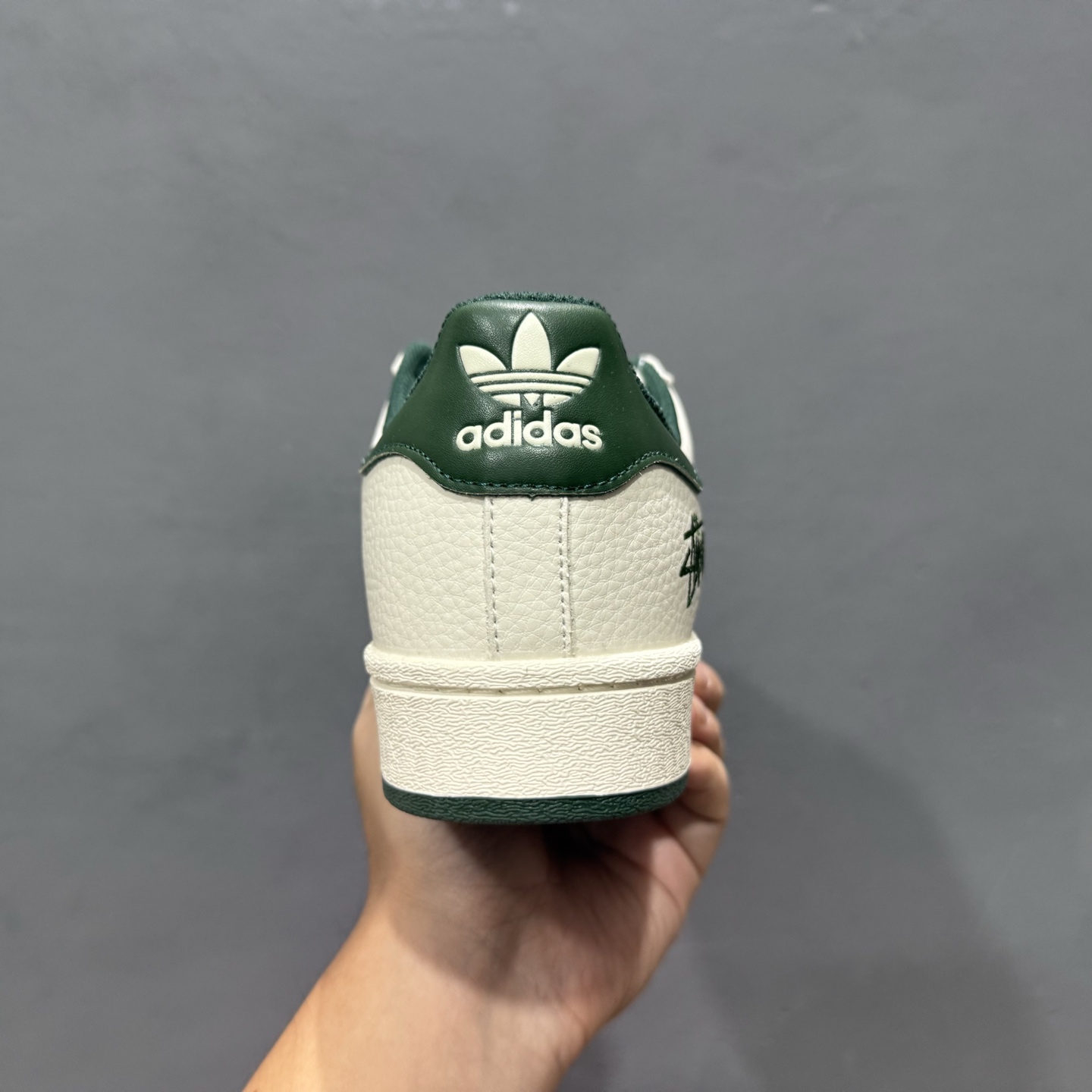 240 ＃纯原 CLOT x AD Originals Superstar 贝壳头斯图西联名限定 贴合柔软皮料白绿配色 AD8017
