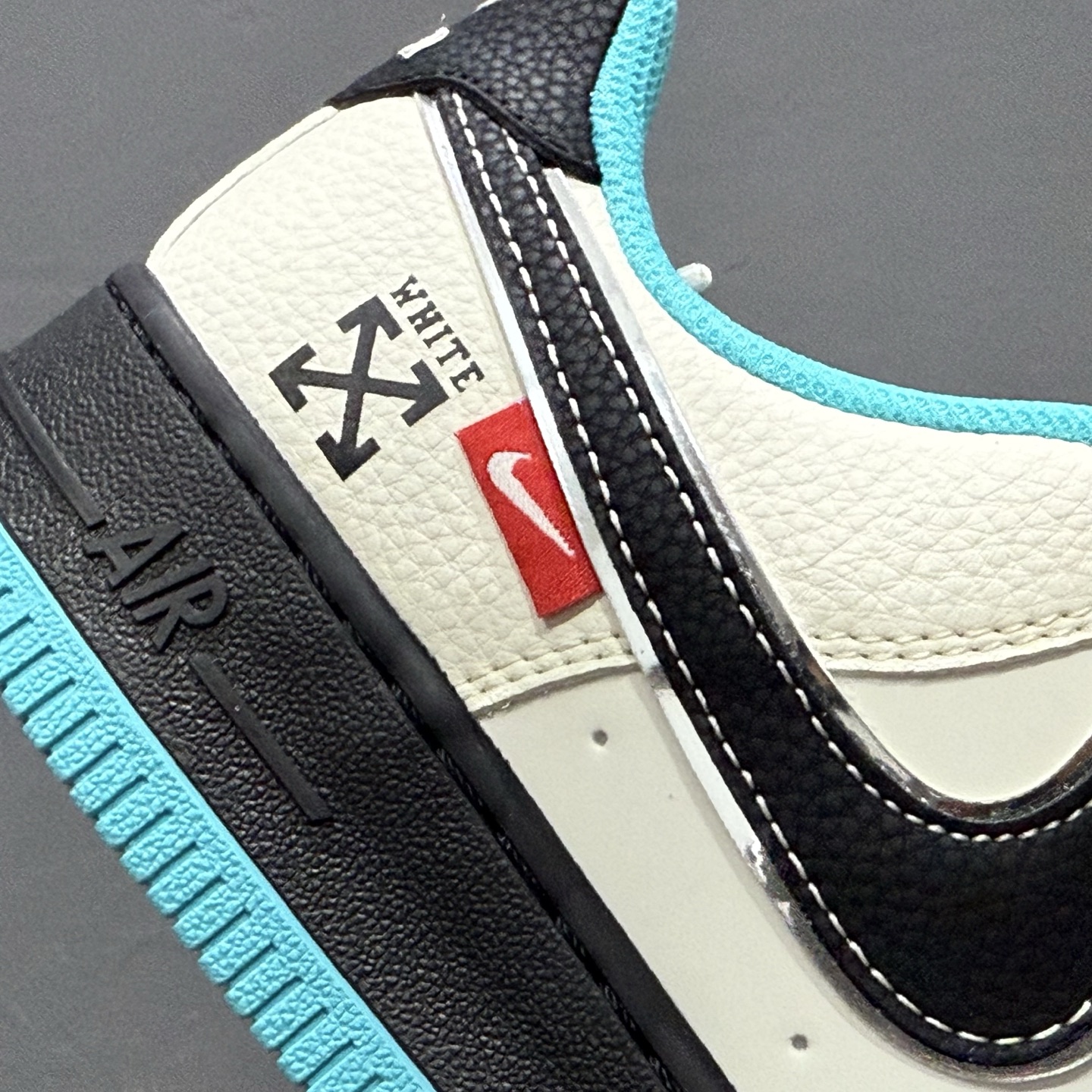 260 Nike Air Force 1 Low 07 x OFF-WHITE 白黑绿 QW5836-003