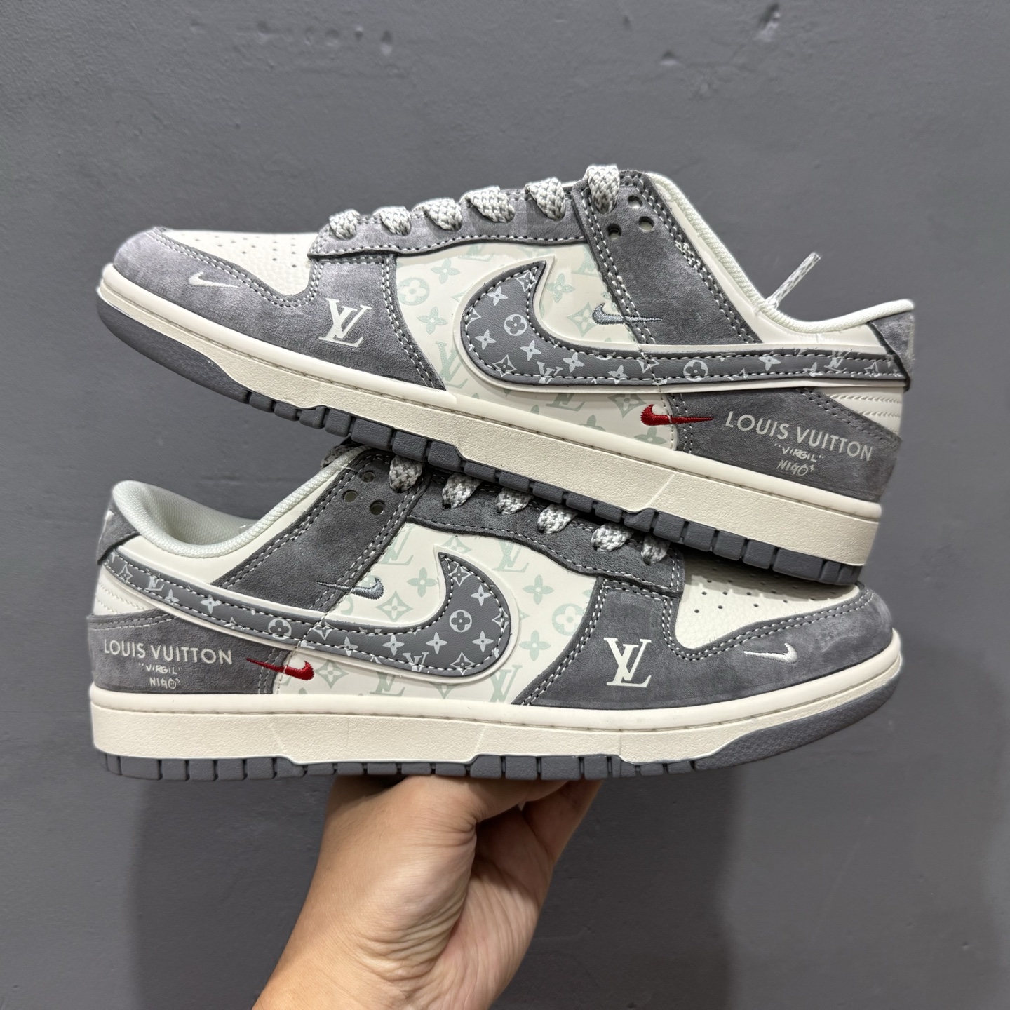280 Nike SB Dunk Low LV联名 三勾夜 光灰底满天星 周年高端定制 低帮休闲板鞋 YX5066-361
