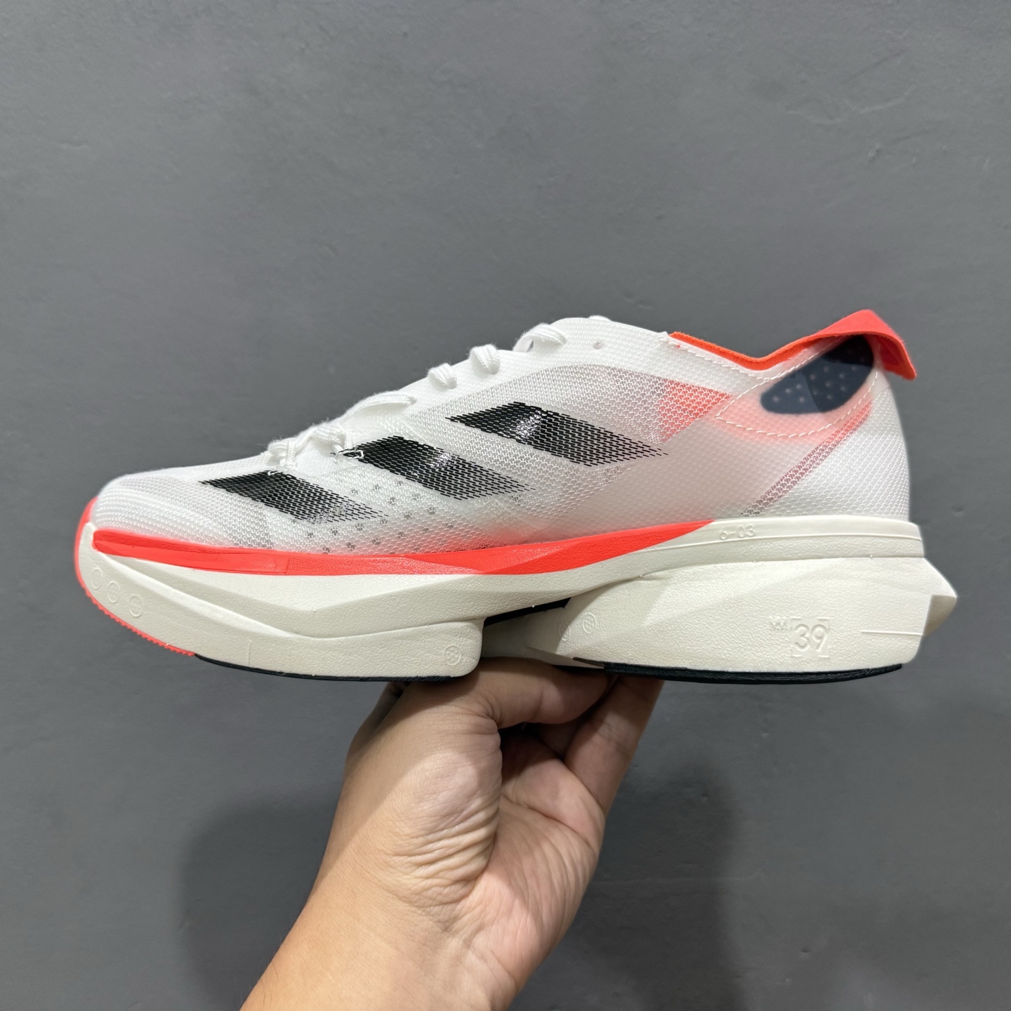 180 Adidas Adizero Adios Pro 3马拉松飞线贾卡轻质透气休闲运动跑步鞋 IE1053