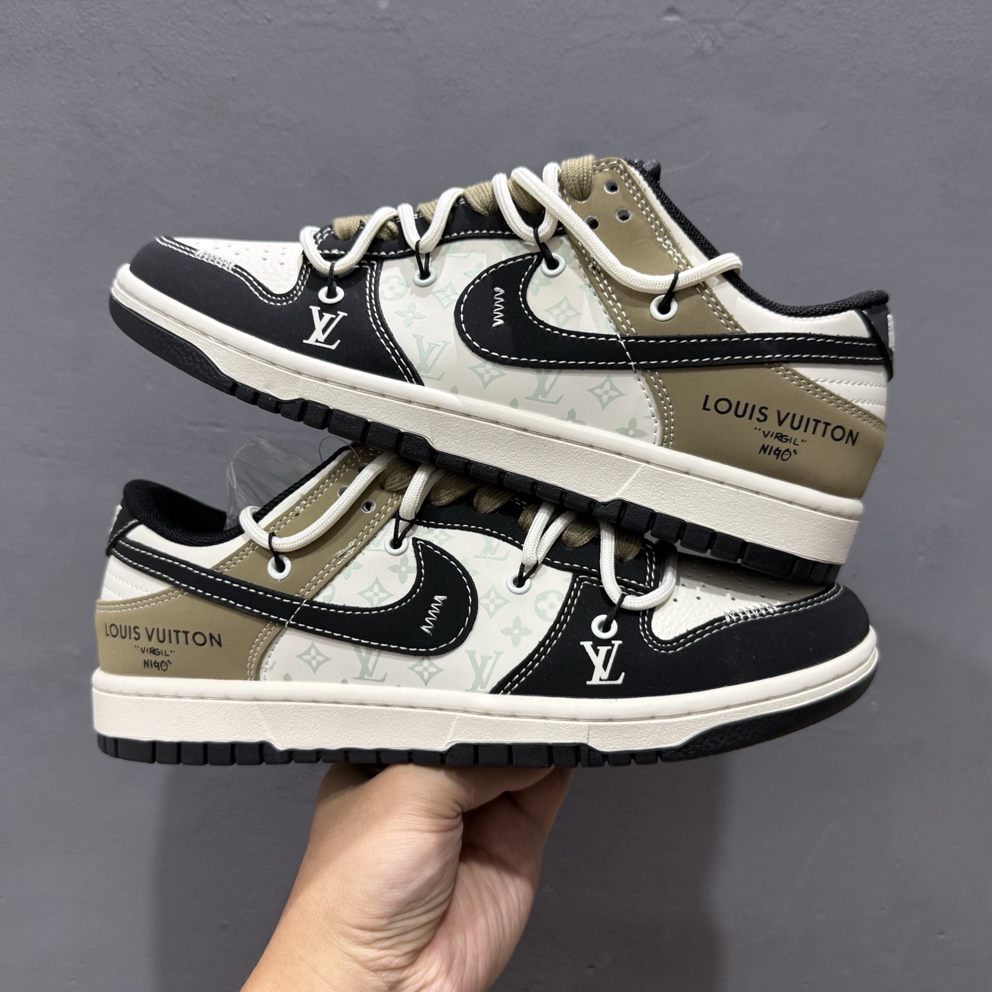300 Louis Vuitton x Nike Dunk Low 黑棕抽绳 YX5066-371