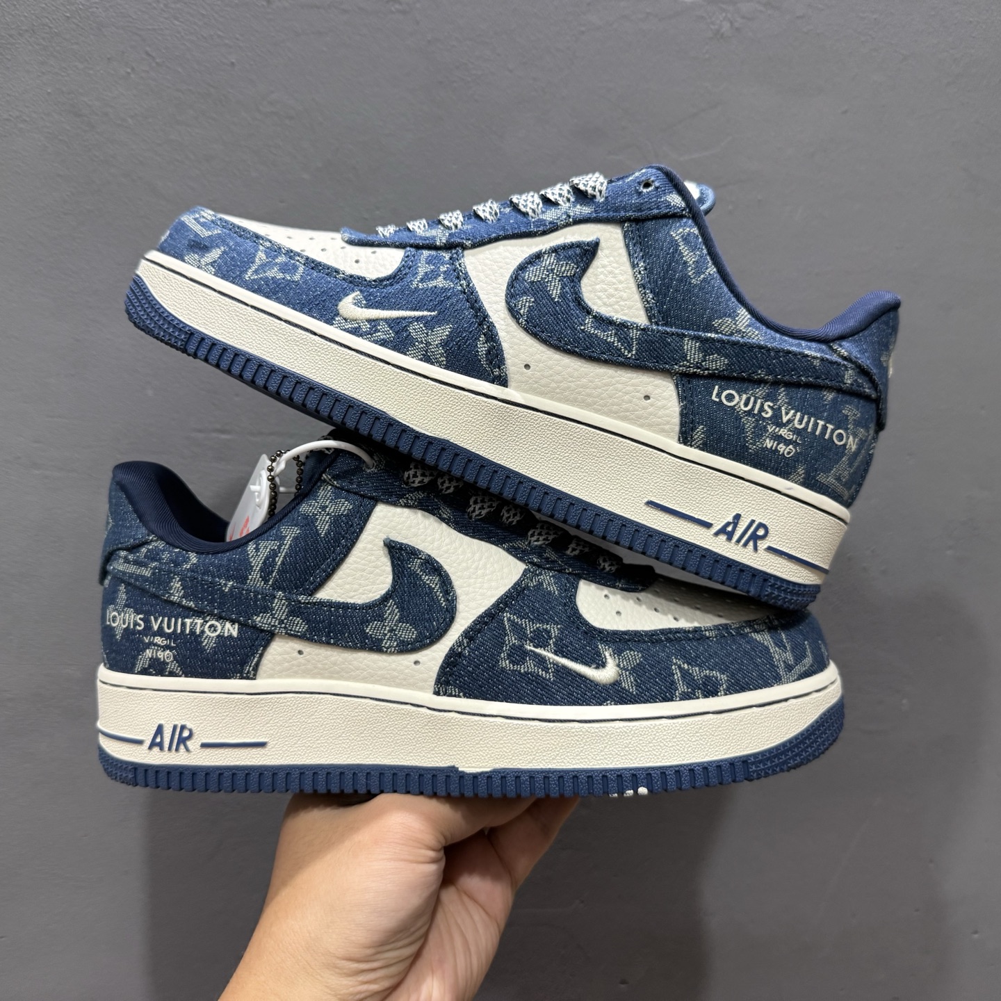 ￥260 Nike Air Force 1'07 Low LV联名 蓝色牛仔 空军一号低帮休闲板鞋 ZD1988-001