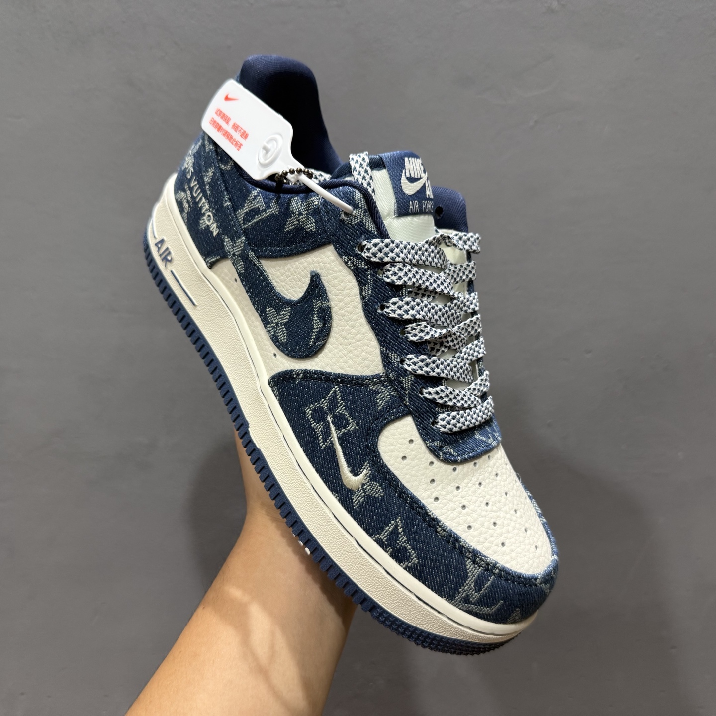 ￥260 Nike Air Force 1'07 Low LV联名 蓝色牛仔 空军一号低帮休闲板鞋 ZD1988-001