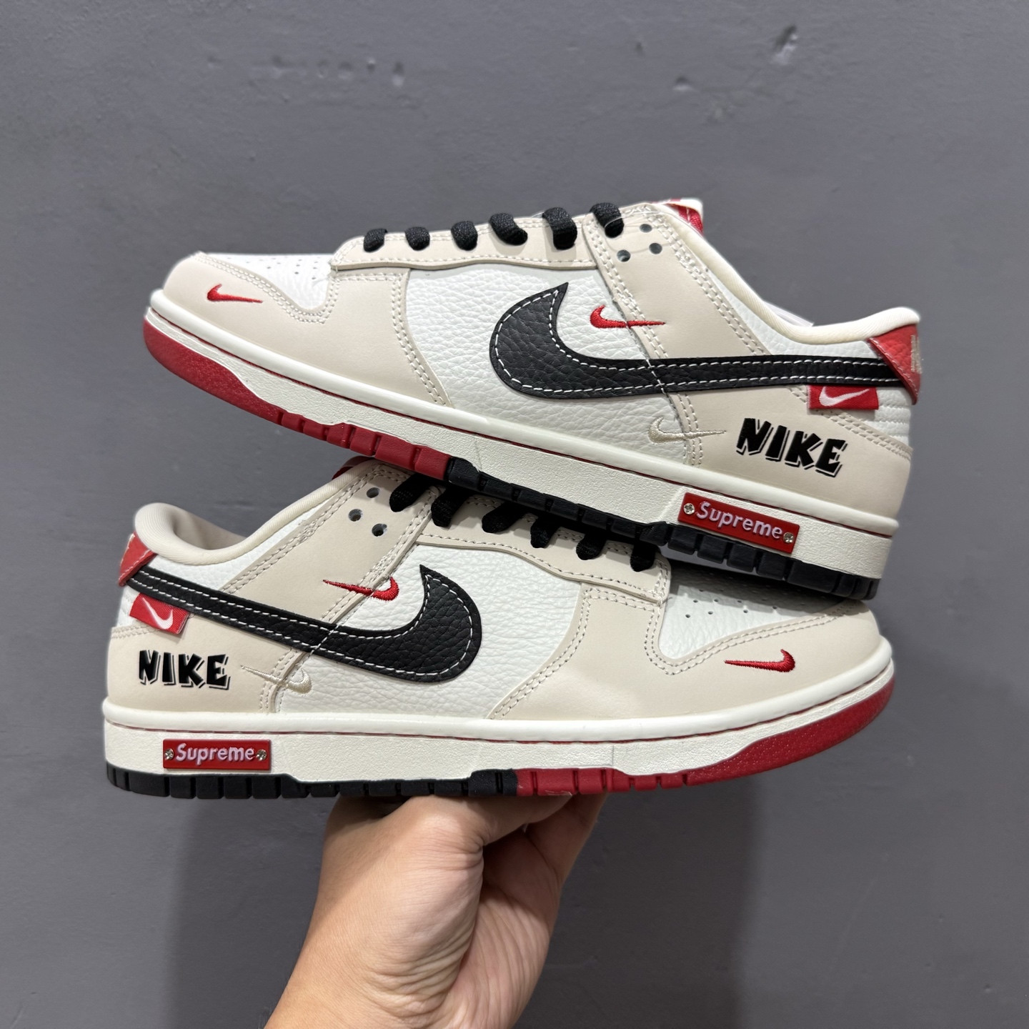 280 Supreme x Nike Dunk Low 白卡其三小勾 SC9207-427