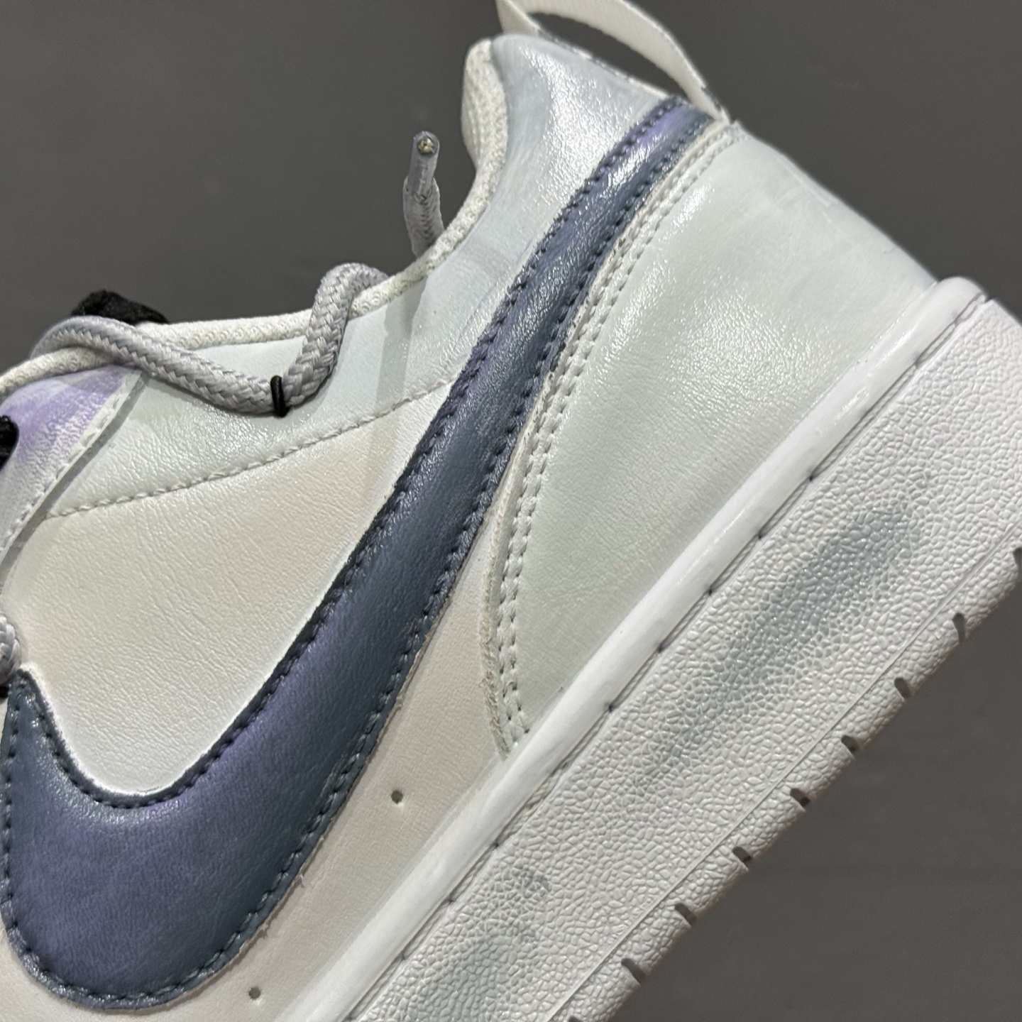 260 独家实拍 定制球鞋]Nike Court Borough“Love迷雾”解构手绘 潮流简约低帮板鞋 “Love 迷雾” 板鞋 BQ5448-217