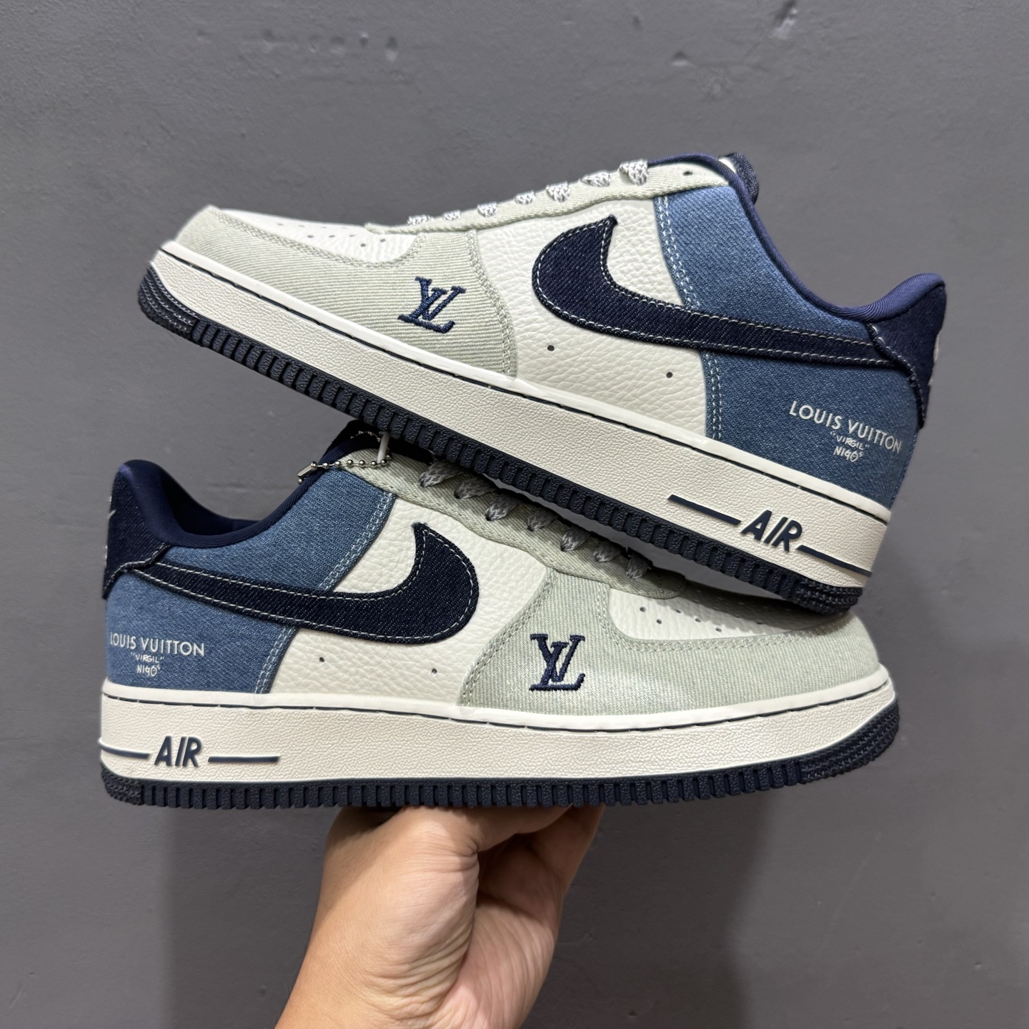 260 SC版Nike Air Force 1'07 Low LV联名 拼接牛仔 空军一号低帮休闲板鞋 SC0601-551