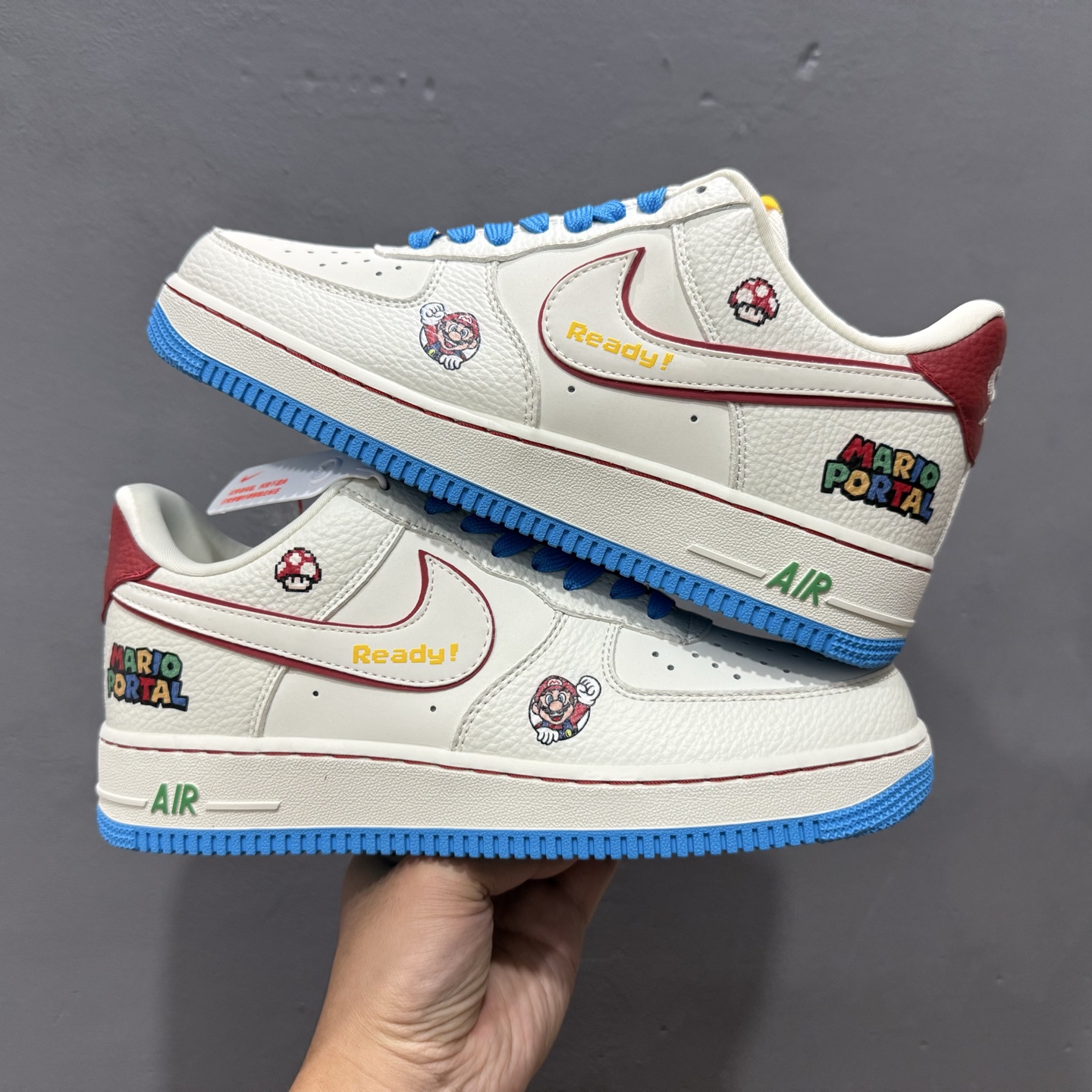 260 Mario x NIke Air Force 1 白蓝彩 SC0601-567-Chinese UA Cheap High Quatity Brand Clothes Bags handbags Sneakers wholesale wholesaler seller from China Factory suppliers Fashion Clothing Shoes best Quality Beautiful Price 260 Mario x NIke Air Force 1 白蓝彩 SC0601-567