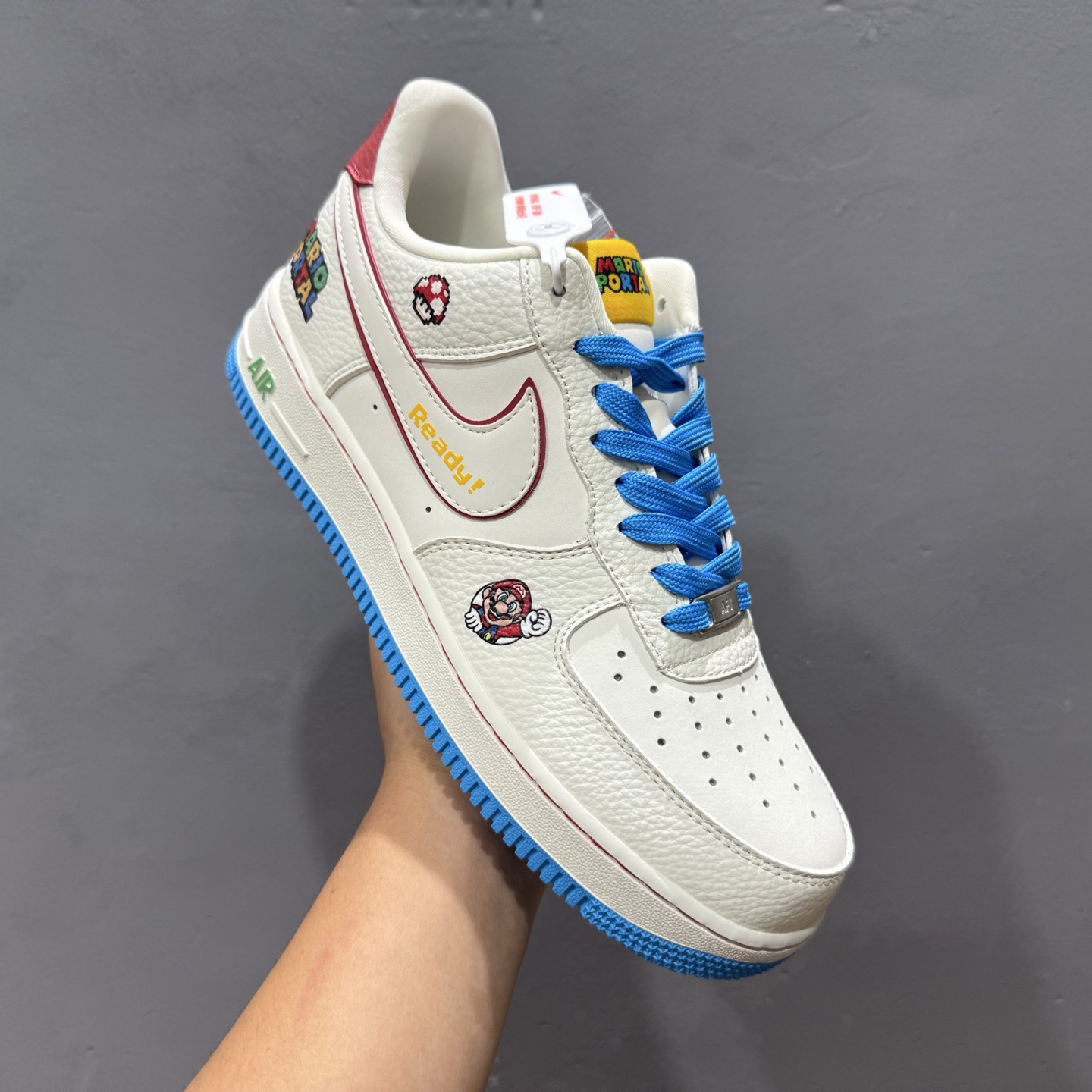 260 Mario x NIke Air Force 1 白蓝彩 SC0601-567-Chinese UA Cheap High Quatity Brand Clothes Bags handbags Sneakers wholesale wholesaler seller from China Factory suppliers Fashion Clothing Shoes best Quality Beautiful Price 260 Mario x NIke Air Force 1 白蓝彩 SC0601-567