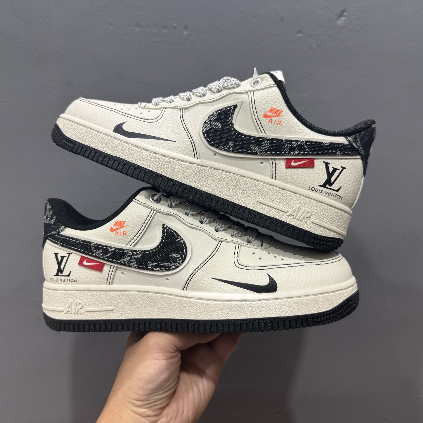 ¥260 Nike Air Force 1'07 Low LV联名 黑线黑牛仔 空军一号低帮休闲板鞋 YX5066-347-Chinese UA Cheap High Quatity Brand Clothes Bags handbags Sneakers wholesale wholesaler seller from China Factory suppliers Fashion Clothing Shoes best Quality Beautiful Price ¥260 Nike Air Force 1'07 Low LV联名 黑线黑牛仔 空军一号低帮休闲板鞋 YX5066-347