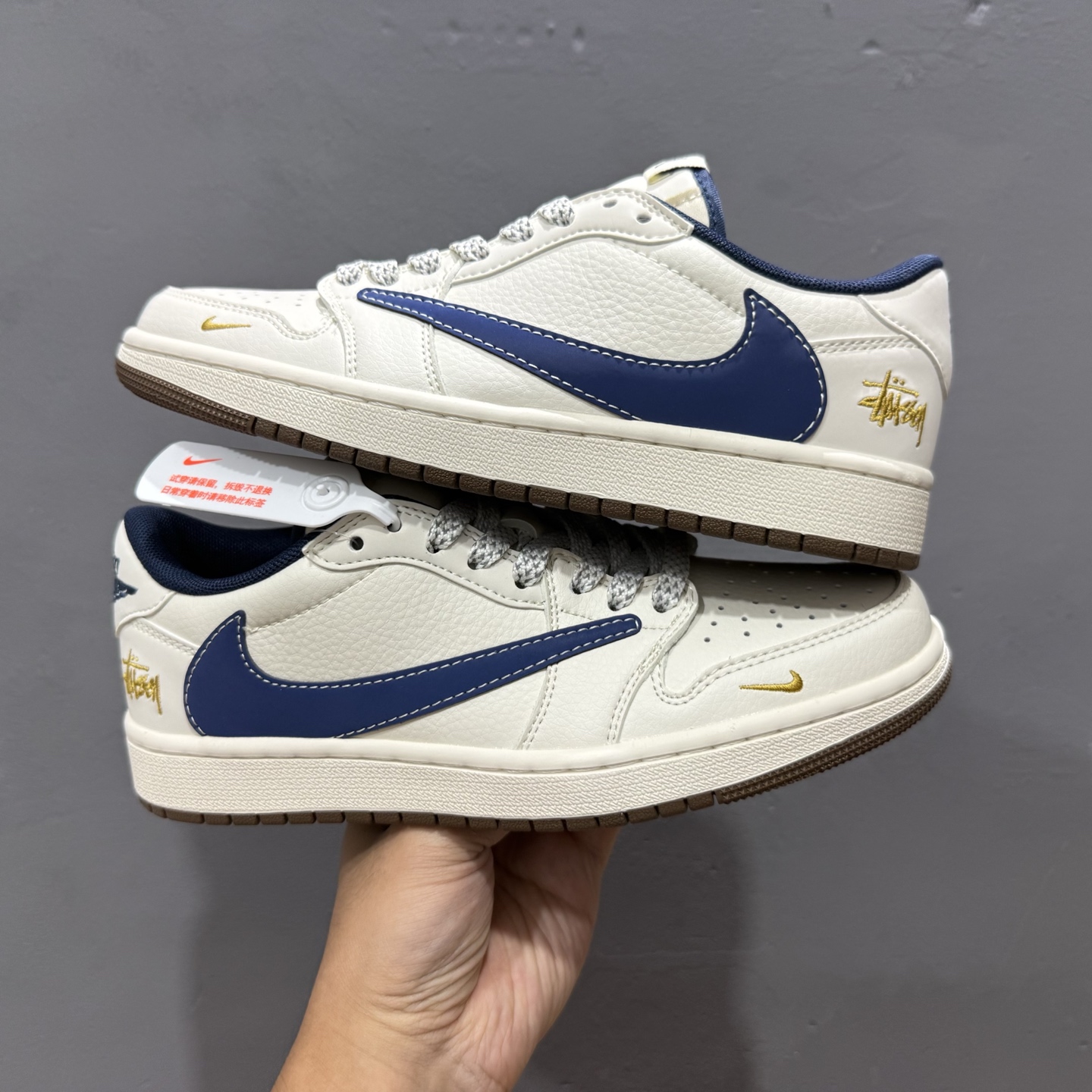 Travis Scott x Fragment Design x Jordan Air Jordan 1 Low OG SP “斯图西联名——棕底蓝勾” XY2688-121