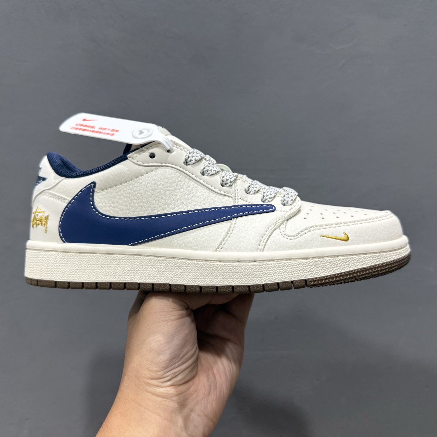 Travis Scott x Fragment Design x Jordan Air Jordan 1 Low OG SP “斯图西联名——棕底蓝勾” XY2688-121