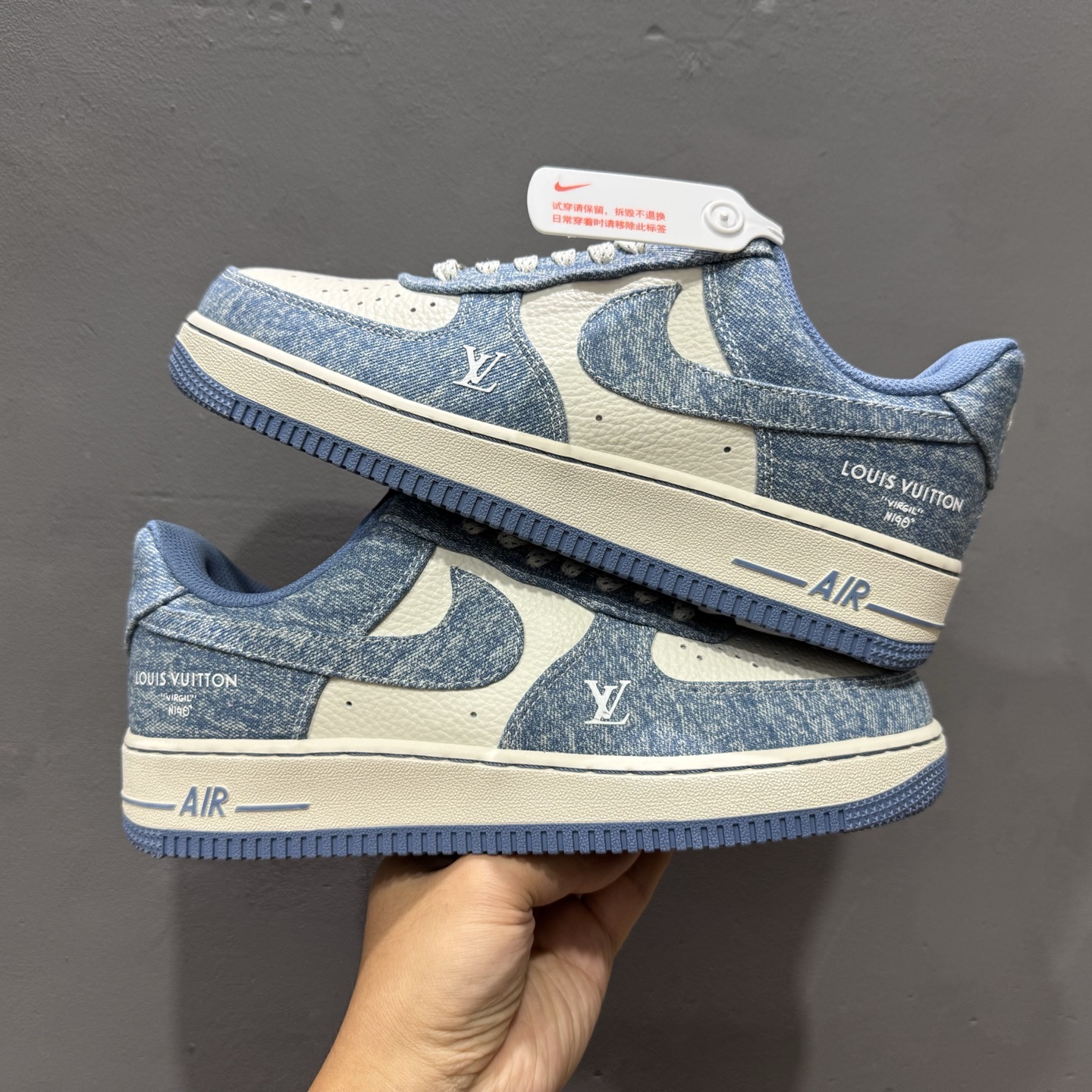 250 Nike Air Force 1‘07 Low LV联名 冰蓝牛仔 空军一号低帮休闲板鞋 LW9279-021