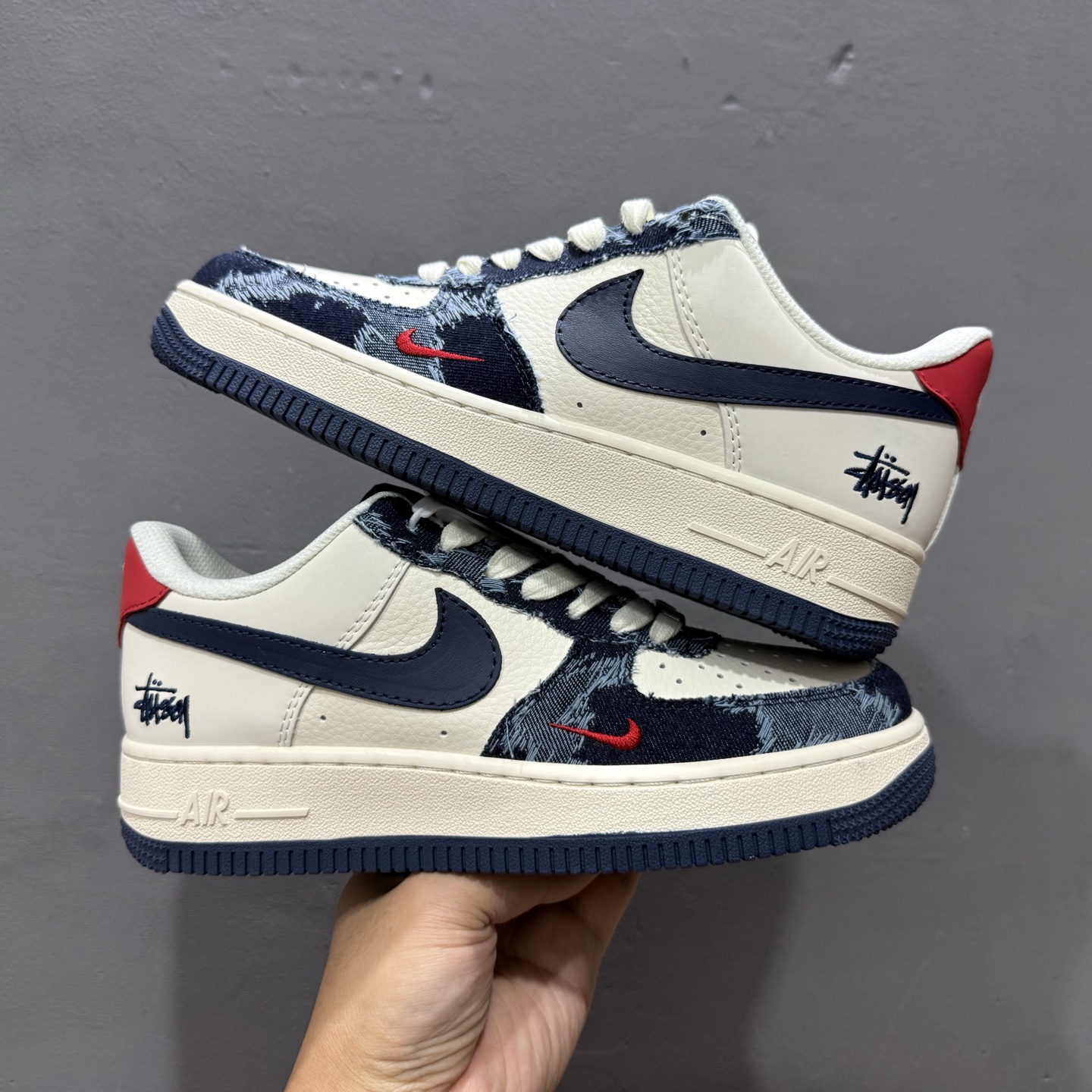 260 Nike Air Force 1‘07 Low 斯图西联名 做旧牛仔 空军一号低帮休闲板鞋 XS1958-579