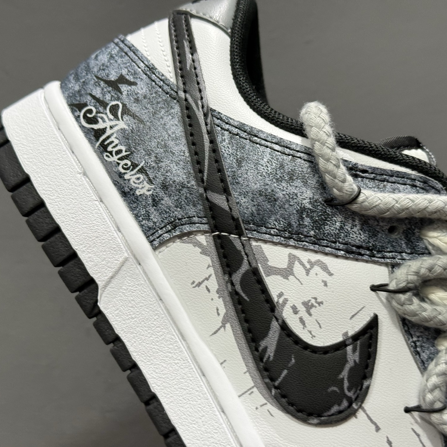280 Nike SB Dunk Low 熊猫恶作剧-滑行轨迹 绑带 低帮休闲板鞋 DD1391-100