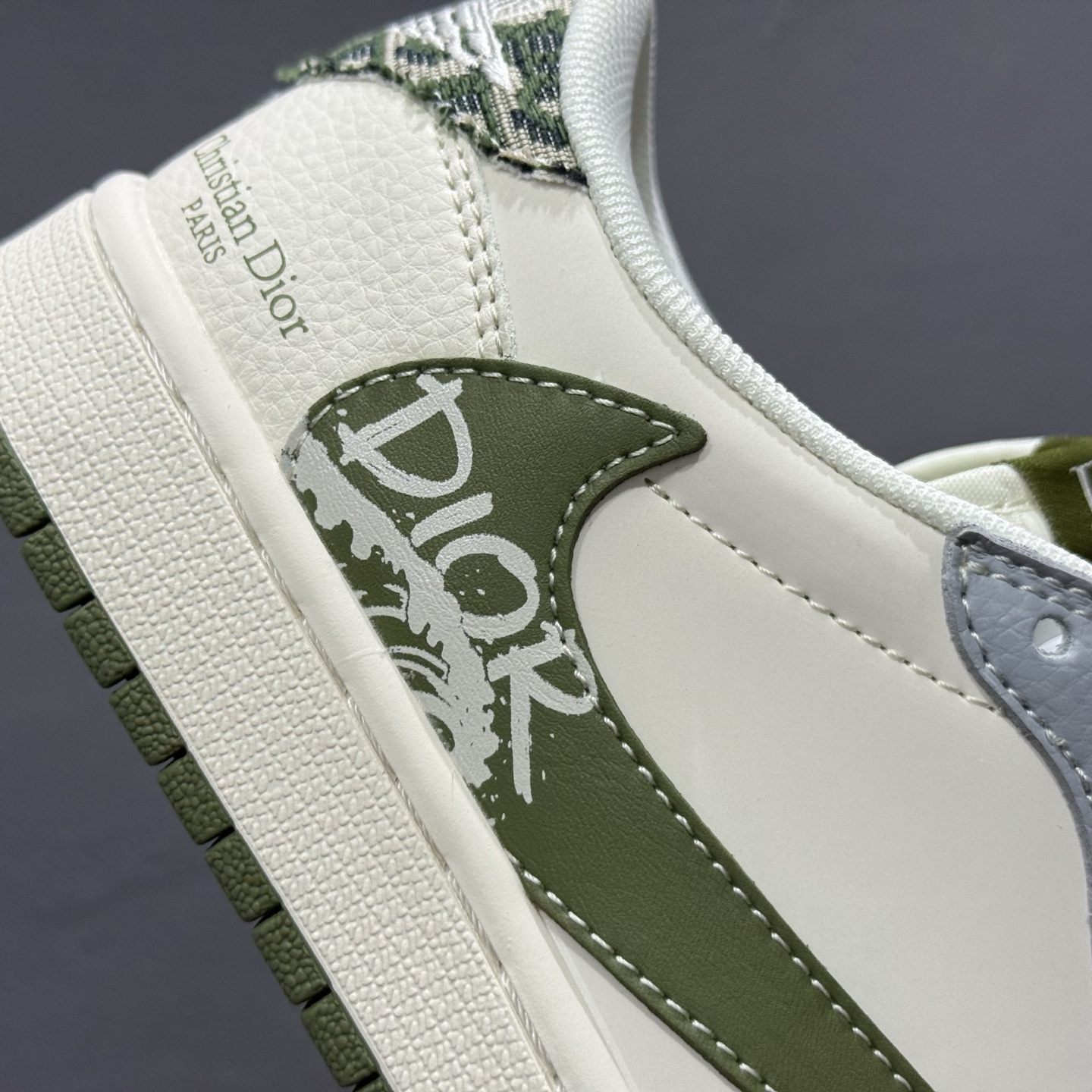 280 Dior x Air Jordan 1 Low 米灰绿 QW5088-203