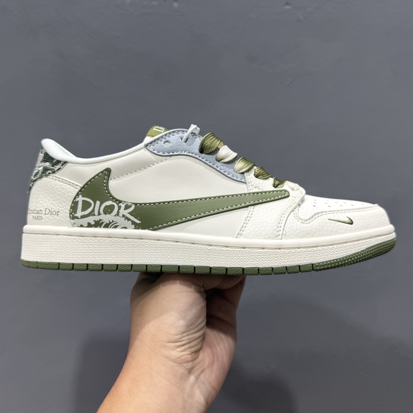 280 Dior x Air Jordan 1 Low 米灰绿 QW5088-203