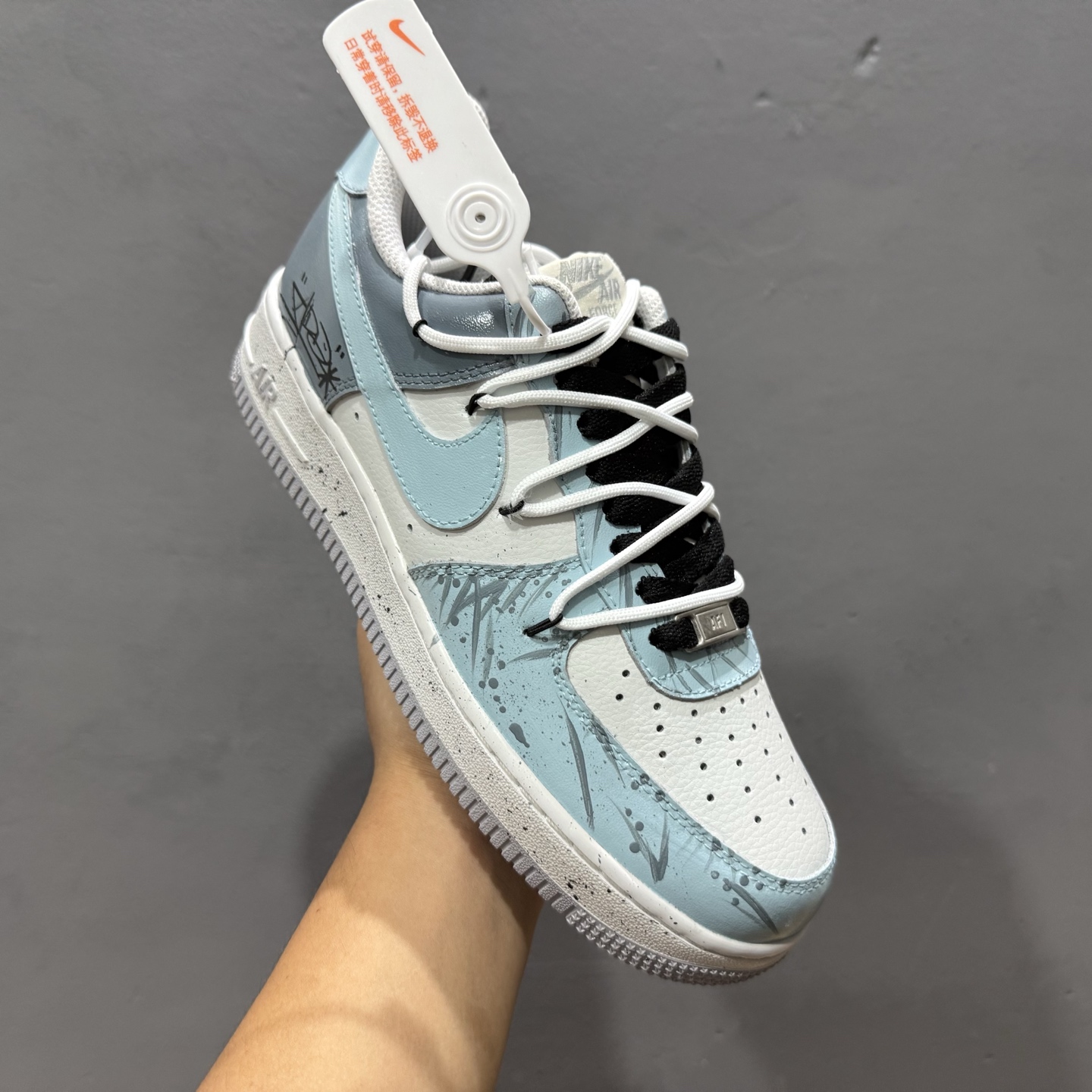 ￥260 Nike Air Force 1'07 Low ”Starry Sky Trajectory” 手绘涂鸦 星芒轨迹 空军一号定制休闲板鞋 CW1888-006