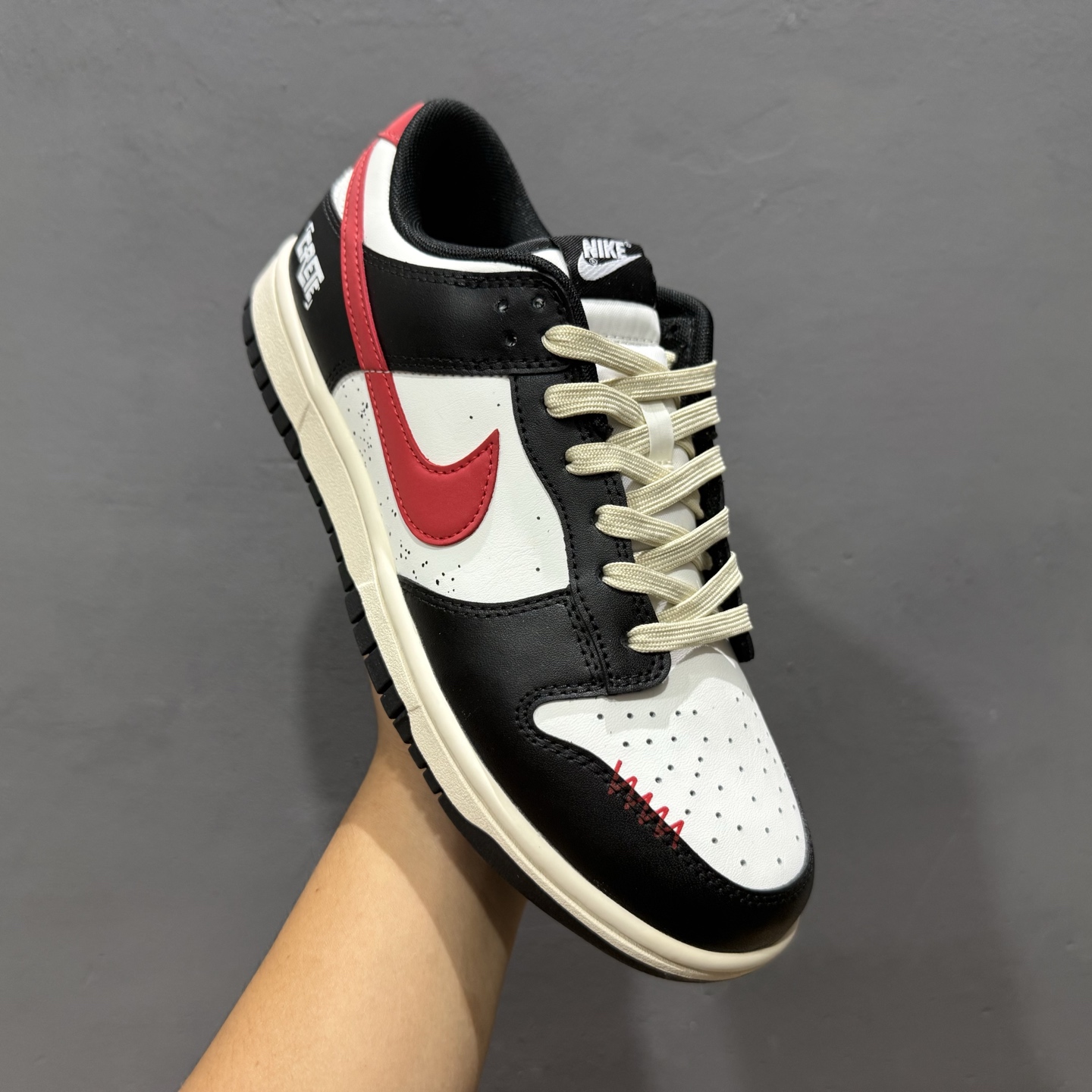「YC版」260 Nike Dunk Low 黑焰 黑红色 当经典黑白撞裂酒红火焰尾 DD1391-100