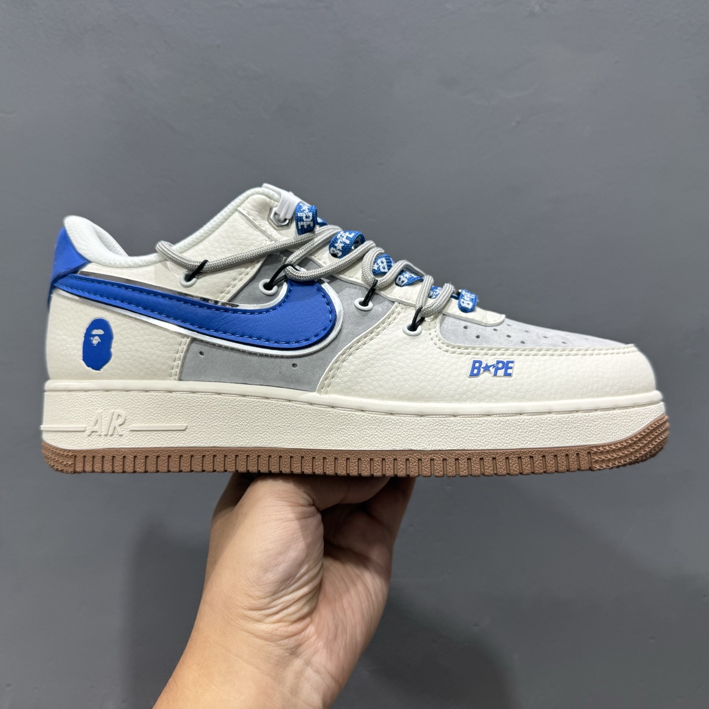 200 Nk Air Force 1‘07 Low Bape联名 米蓝生胶抽绳 空军一号低帮休闲板鞋 SJ1198-112