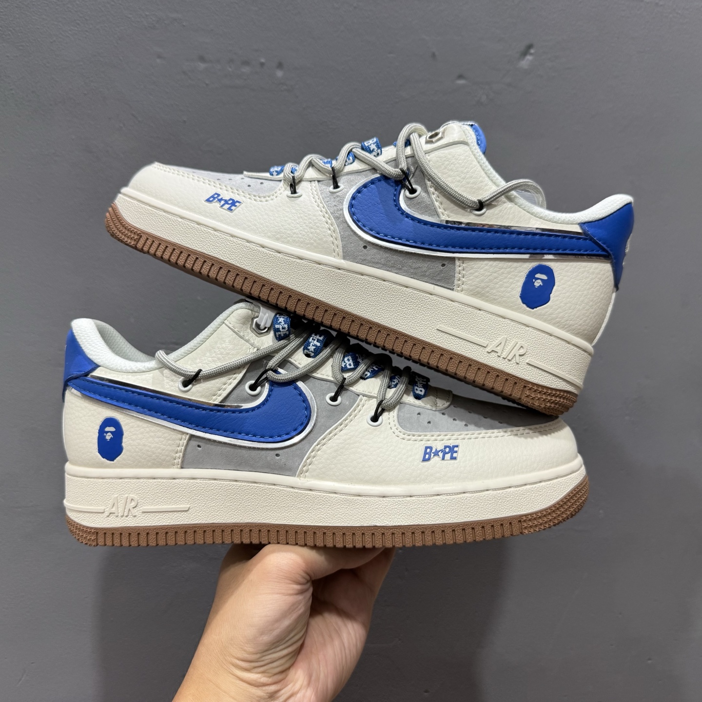 200 Nk Air Force 1‘07 Low Bape联名 米蓝生胶抽绳 空军一号低帮休闲板鞋 SJ1198-112