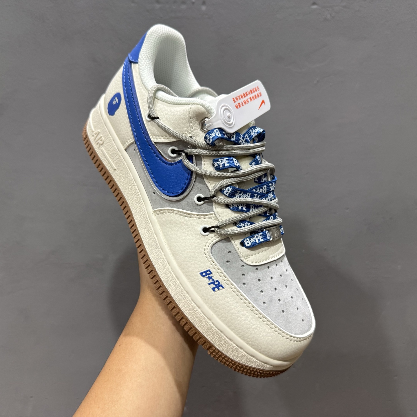200 Nk Air Force 1‘07 Low Bape联名 米蓝生胶抽绳 空军一号低帮休闲板鞋 SJ1198-112