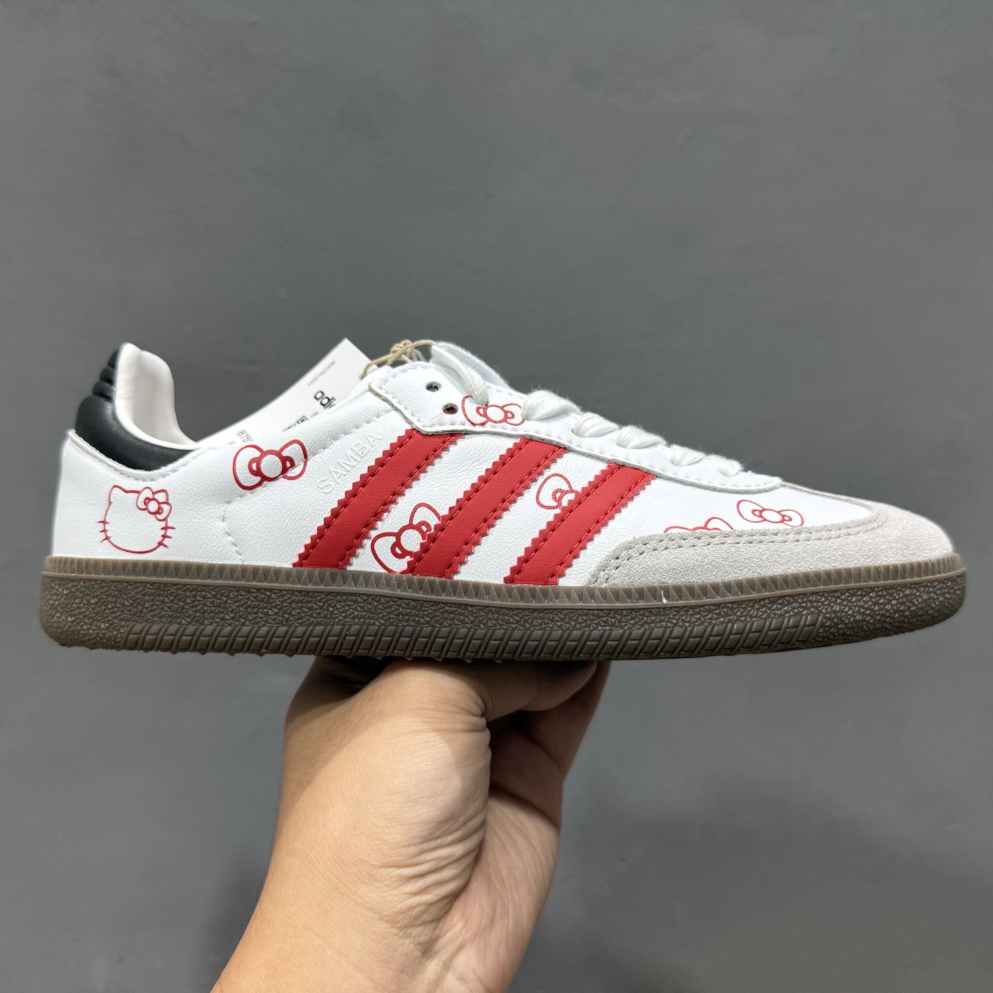adidas originals SAMBA OG 气泡水母 可可小猫 白红 B75806