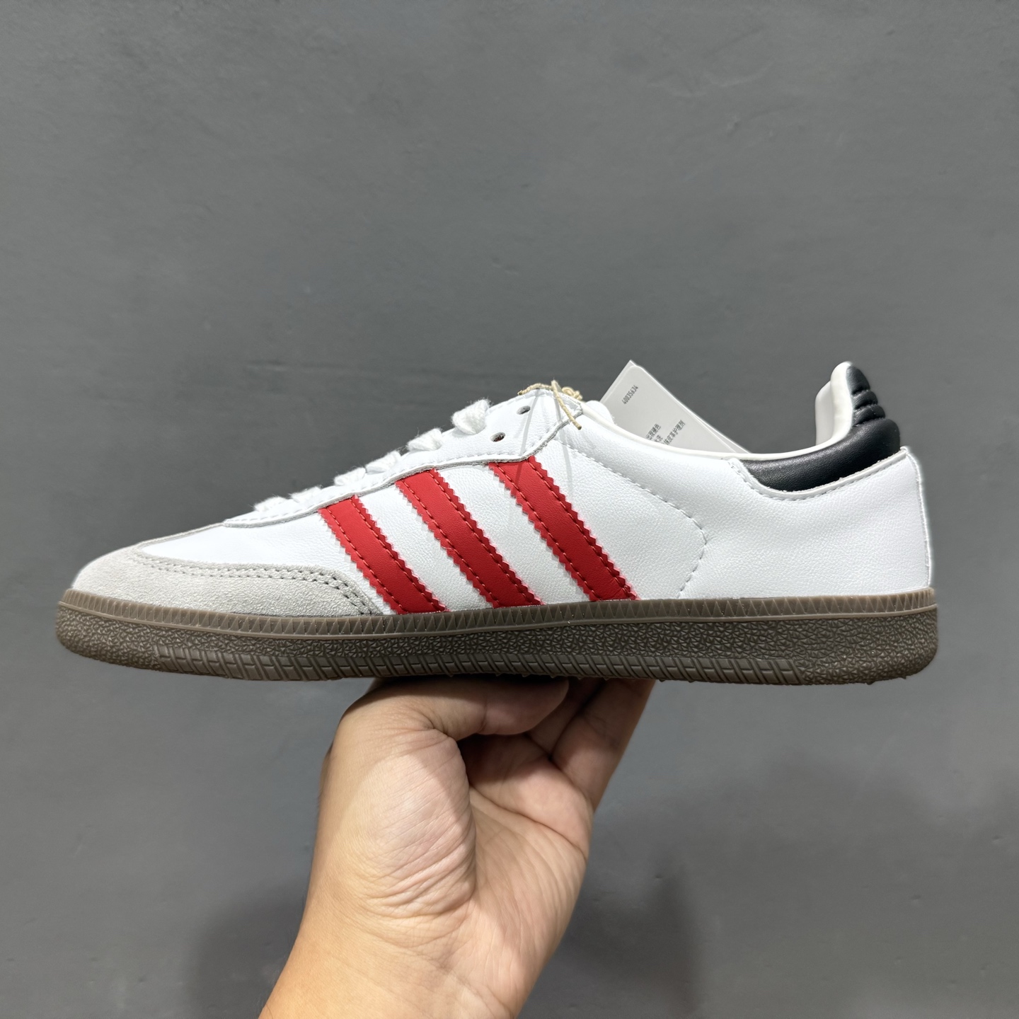 adidas originals SAMBA OG 气泡水母 可可小猫 白红 B75806
