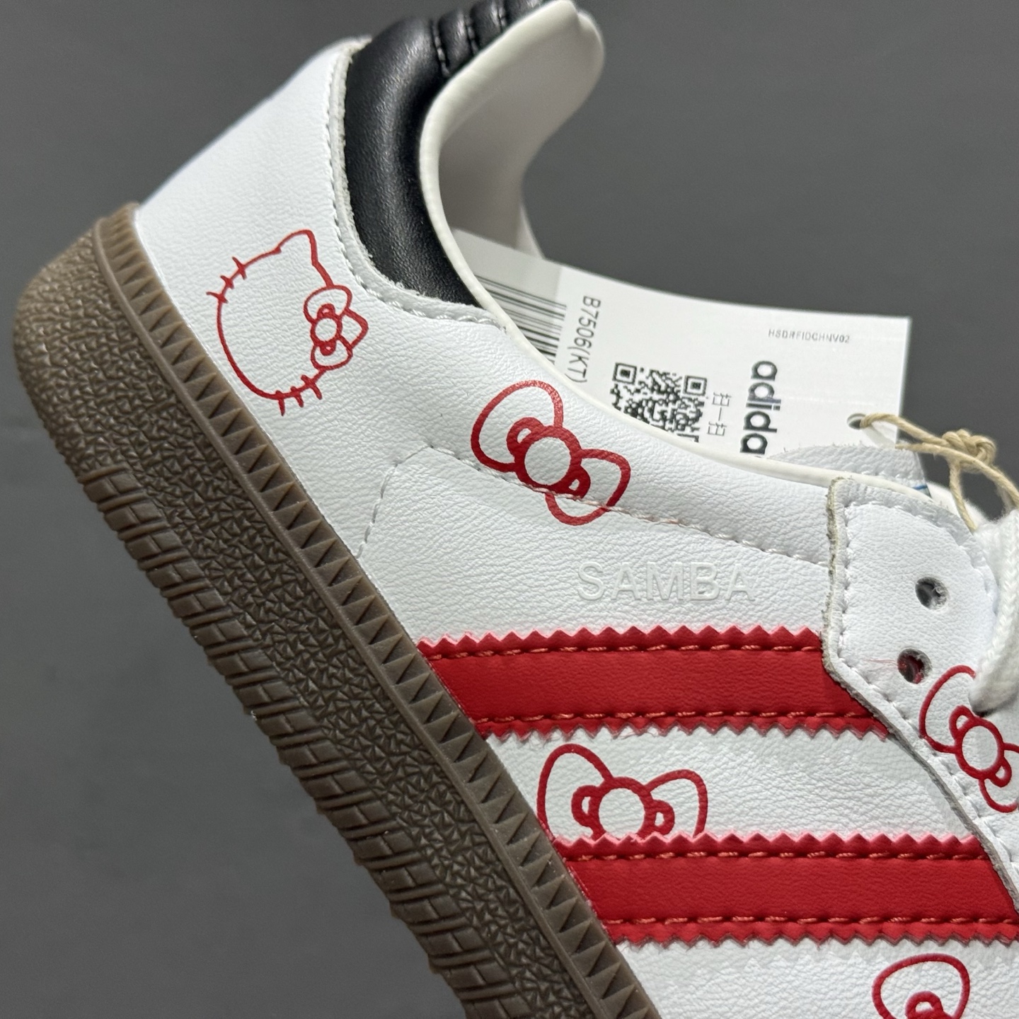 adidas originals SAMBA OG 气泡水母 可可小猫 白红 B75806