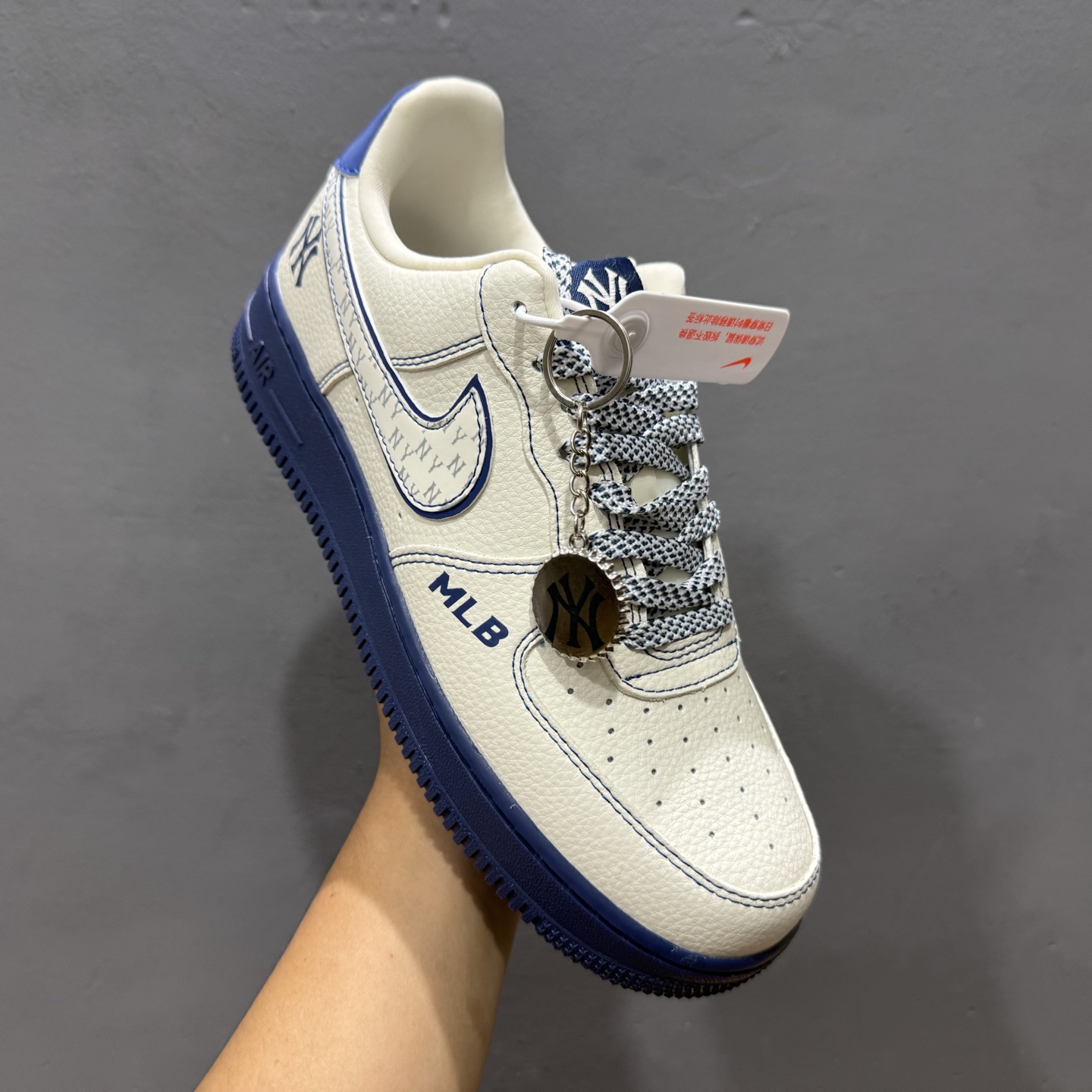 MLB x Nike Air Force 1 米蓝线反光 KJ1688-010