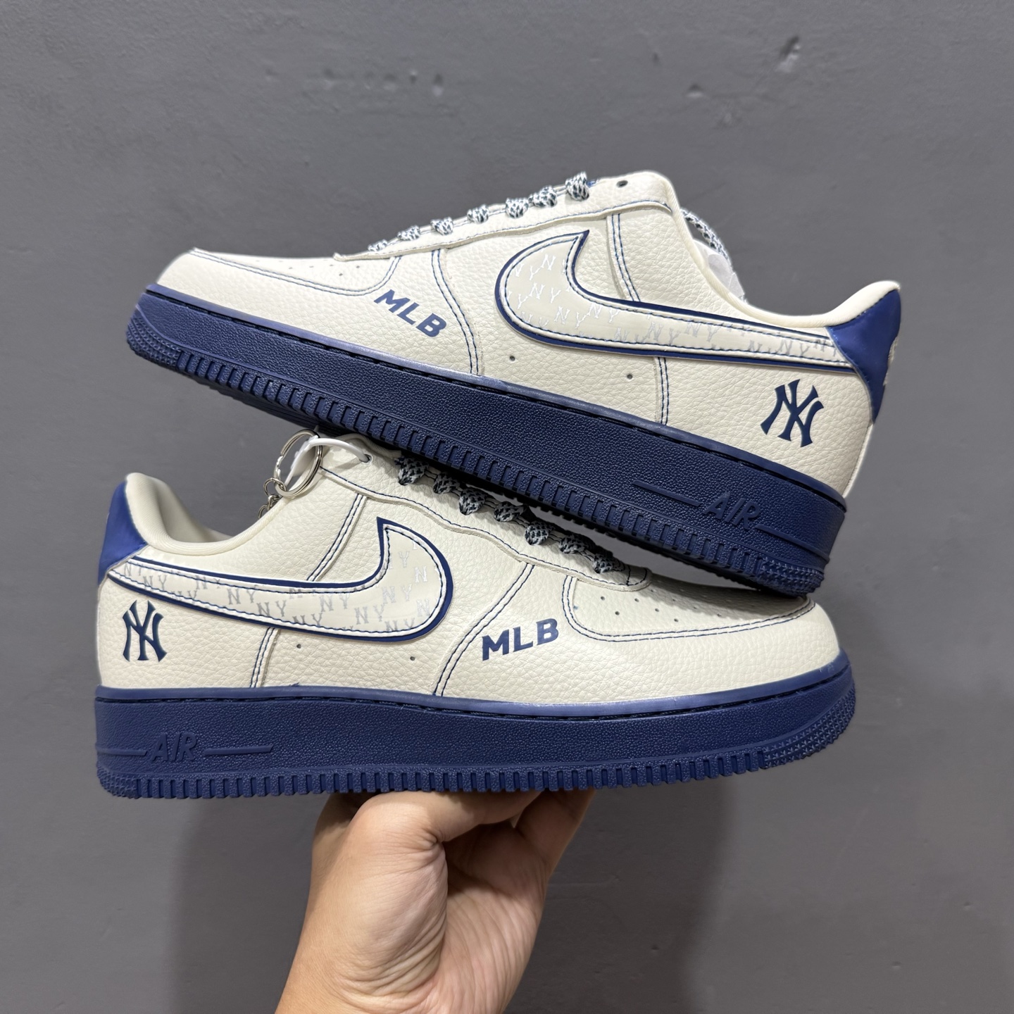 MLB x Nike Air Force 1 米蓝线反光 KJ1688-010