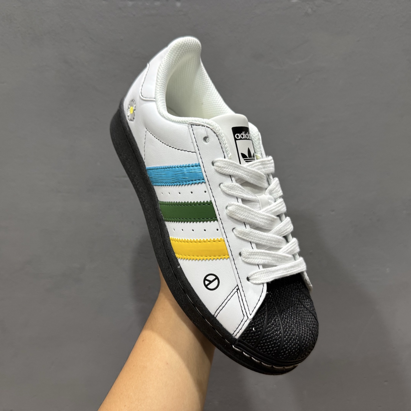 ＃纯原 CLOT x AD Originals #贝壳头权志龙联名限定 贴合柔软皮料蓝绿黄