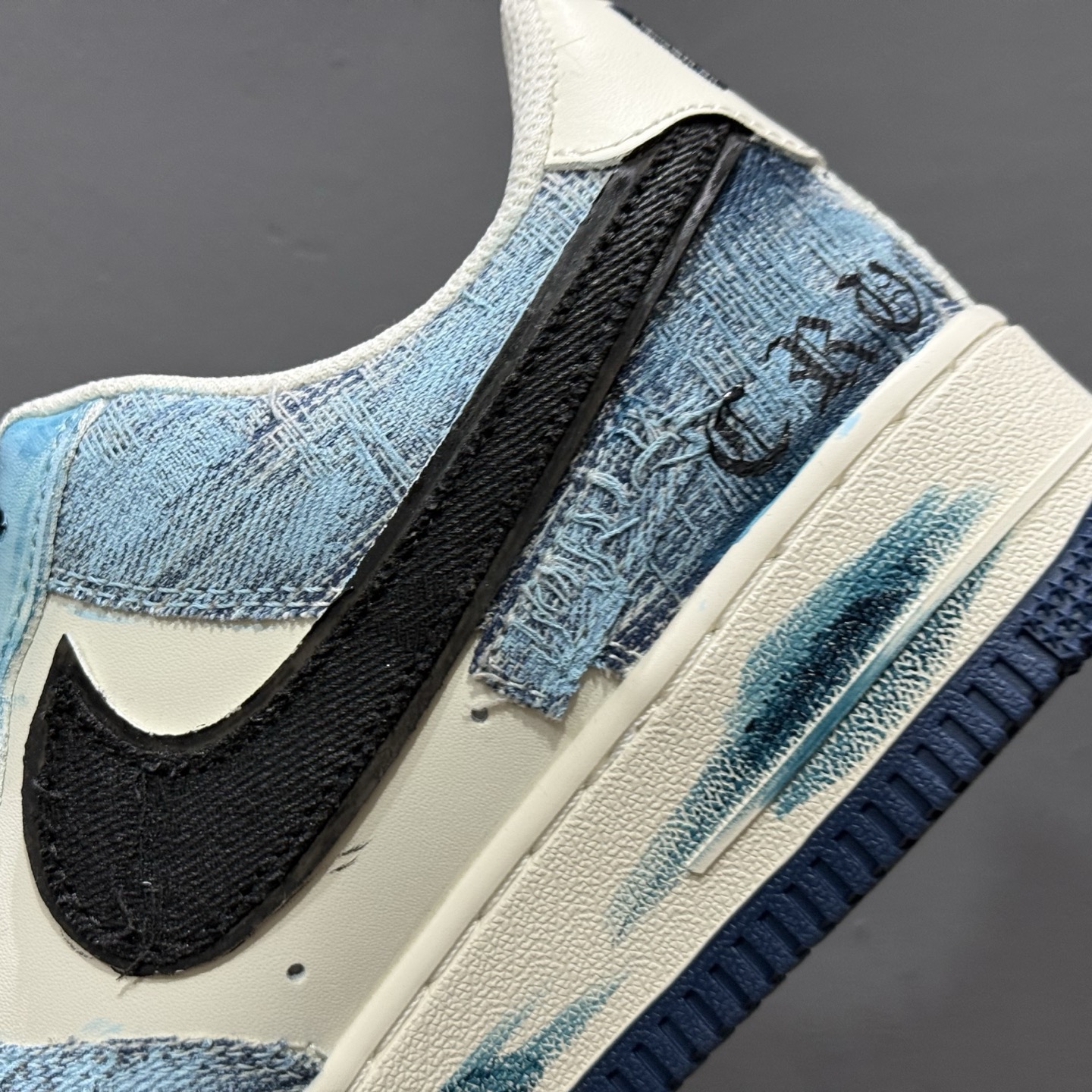 Nike Air Force 1'07 Low ”Danning Illusion” 手绘涂鸦 丹宁幻彩 空军一号低帮休闲板鞋 FB0607-770