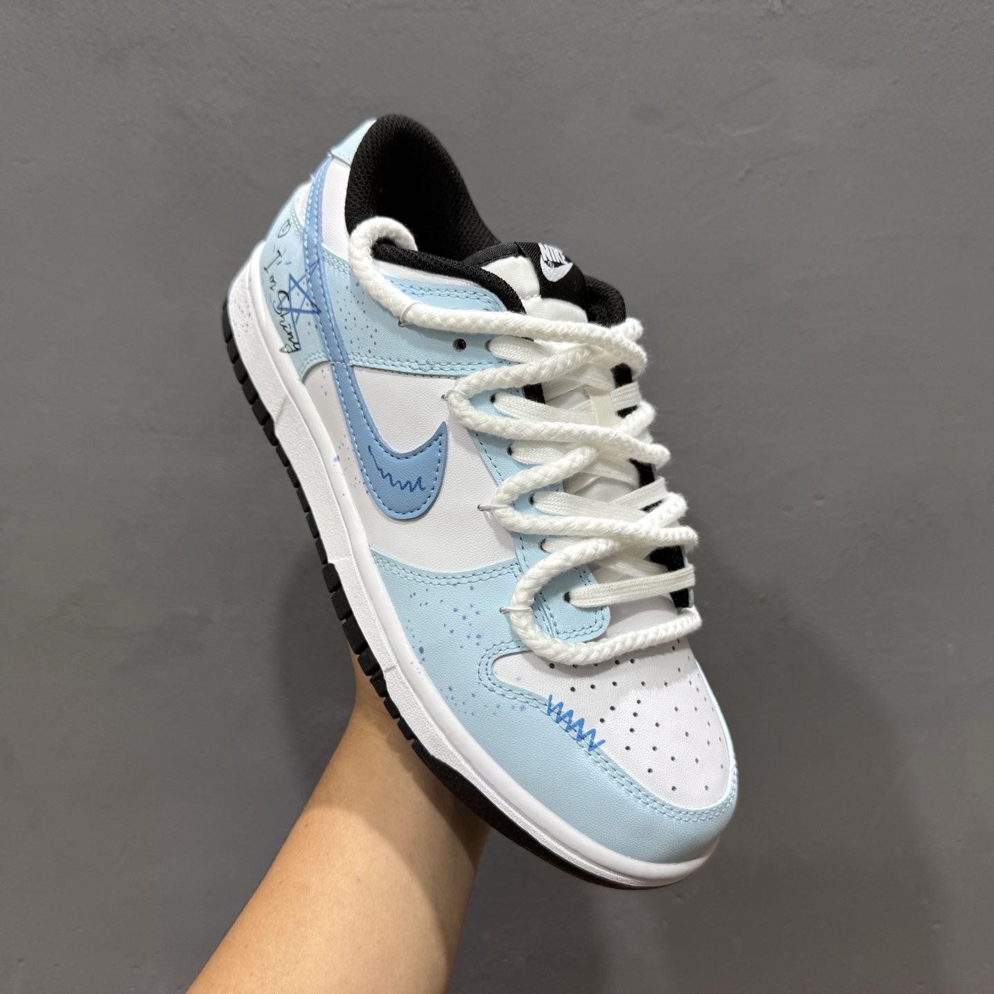Nike SB Dunk Low 蓝色海洋 绑带 低帮休闲板鞋 DD1503-101