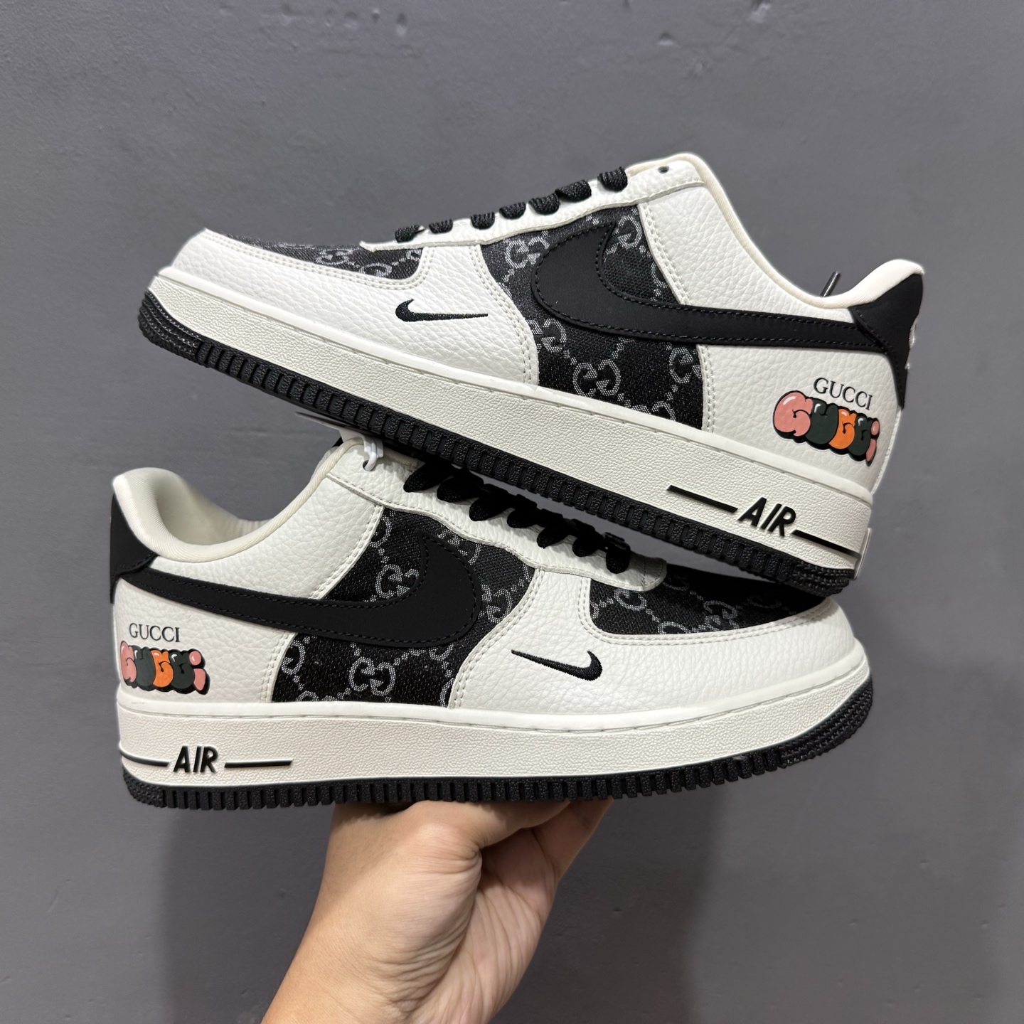 Gucci x NIke Air Force 1 白黑织布 SC0601-571